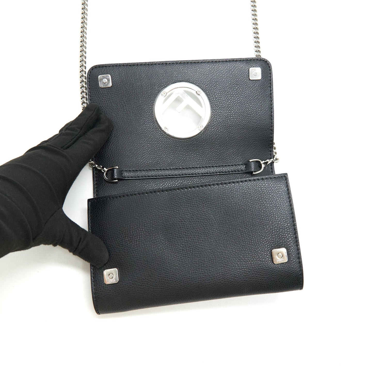 Fendi Wallet On Chain Black SHW
