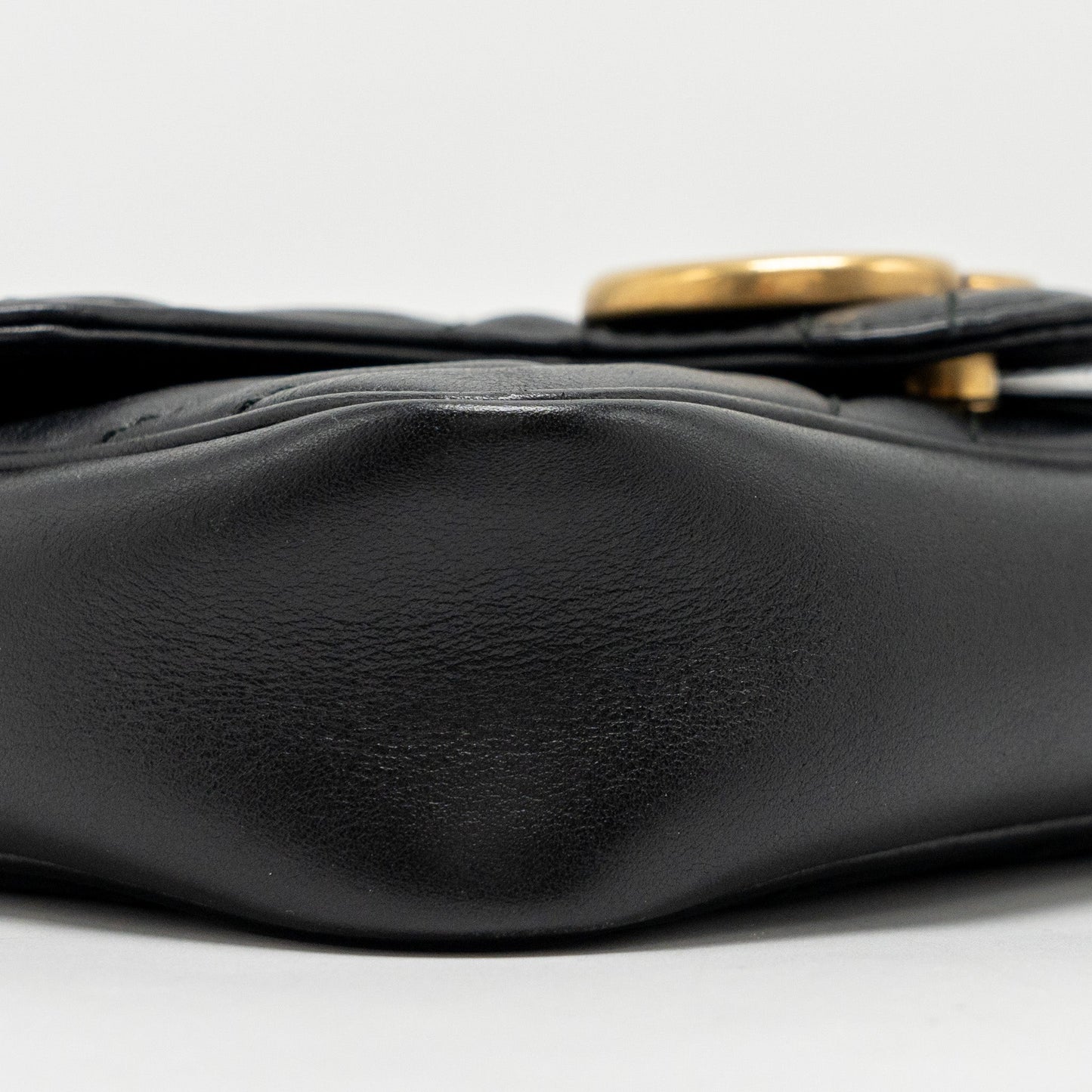 GUCCI Mini GG Marmont Calfskin Black GHW