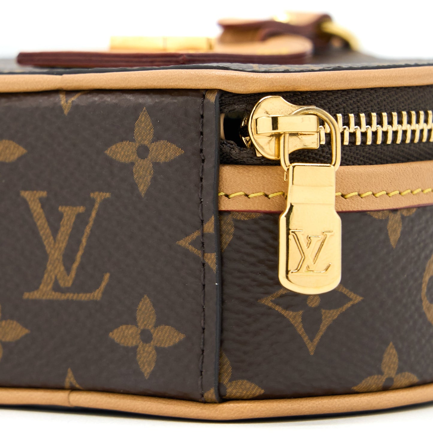 Louis Vuitton Boite Chapeau Necklace/Mini Chain Bag Monogram Canvas GHW