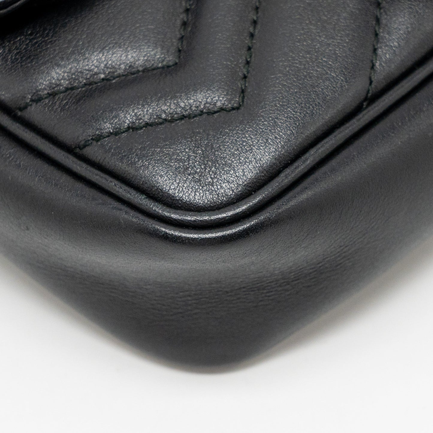 GUCCI Mini GG Marmont Calfskin Black GHW