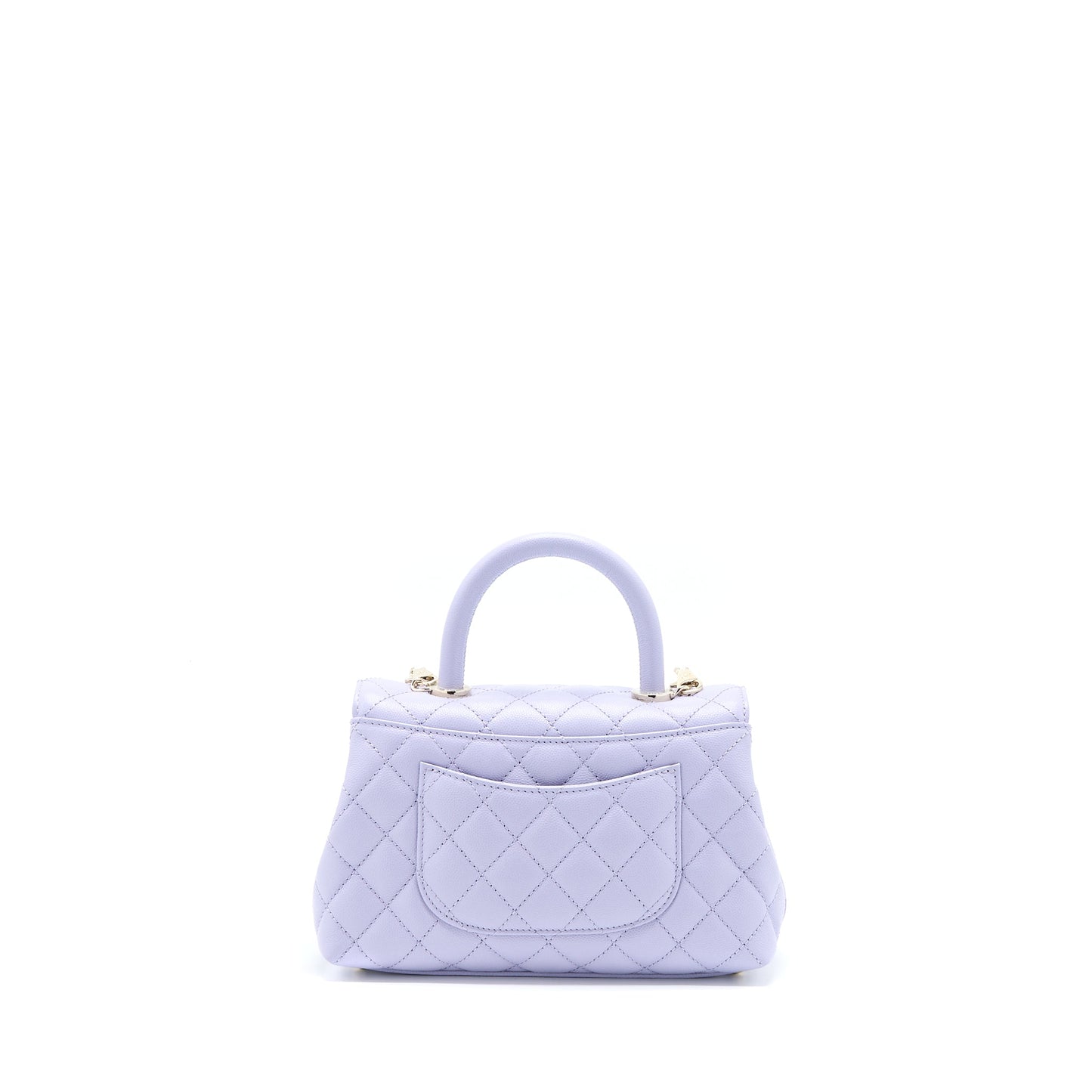 Chanel Small Coco Handle Caviar Lavender Purple LGHW (Microchip)