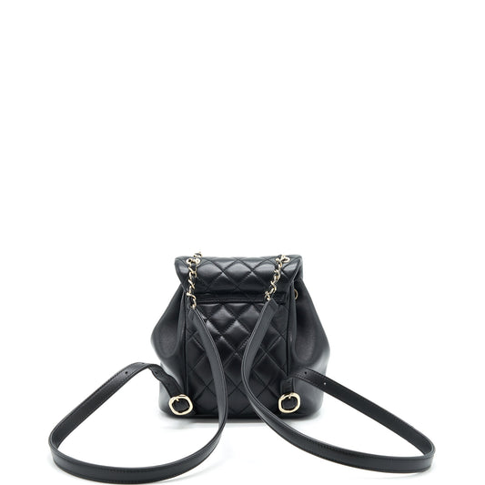 Chanel Duma Mini Backpack Lambskin Black LGHW(Microchip)