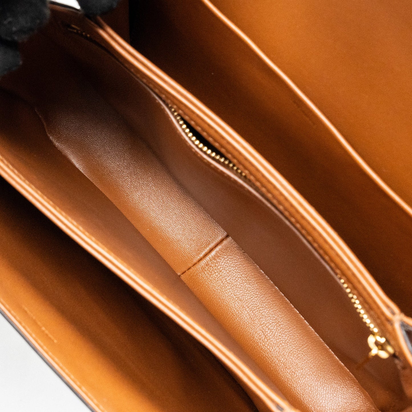 Celine Classic triomphe bag canvas / calfskin tan GHW