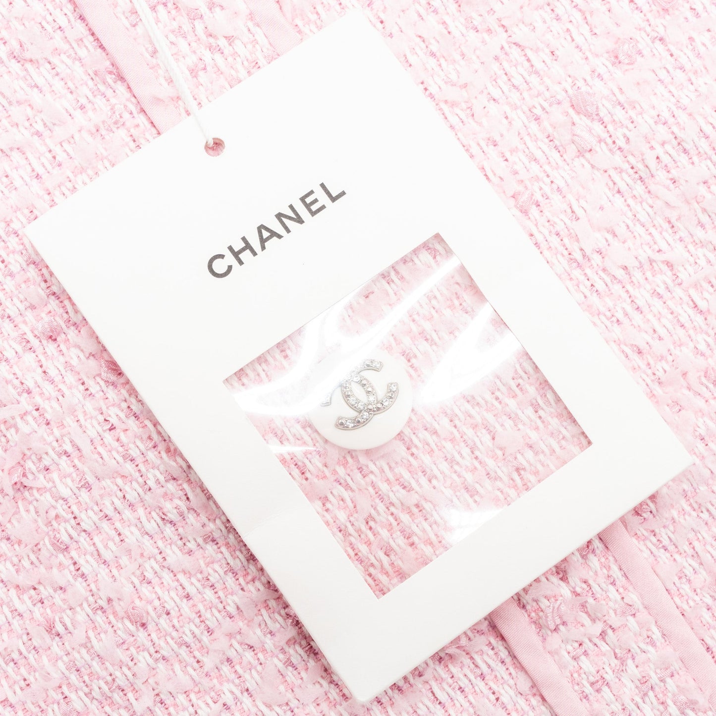 Chanel 21C Size 34 Jacket Polyamide/cotton/silk Pink/White