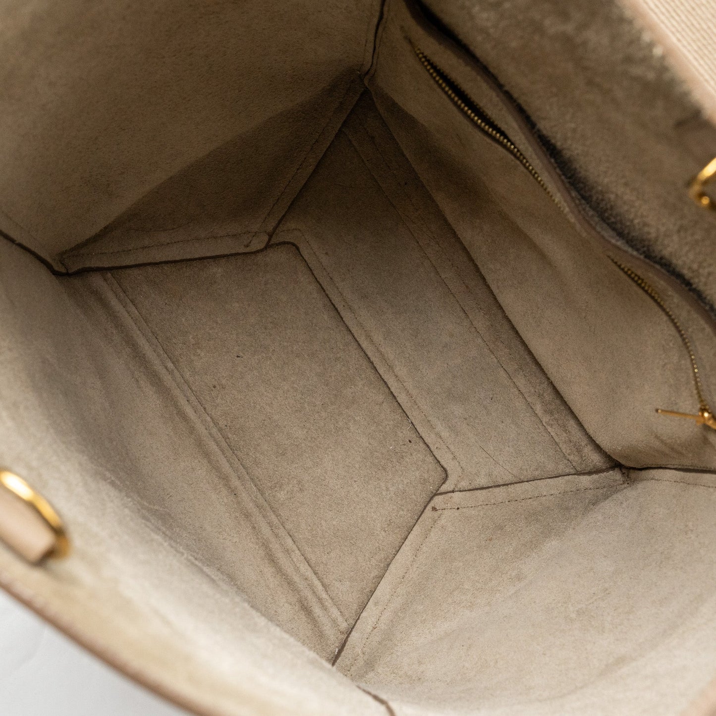Celine Sangle Bucket Bag Calfskin Light Grey GHW