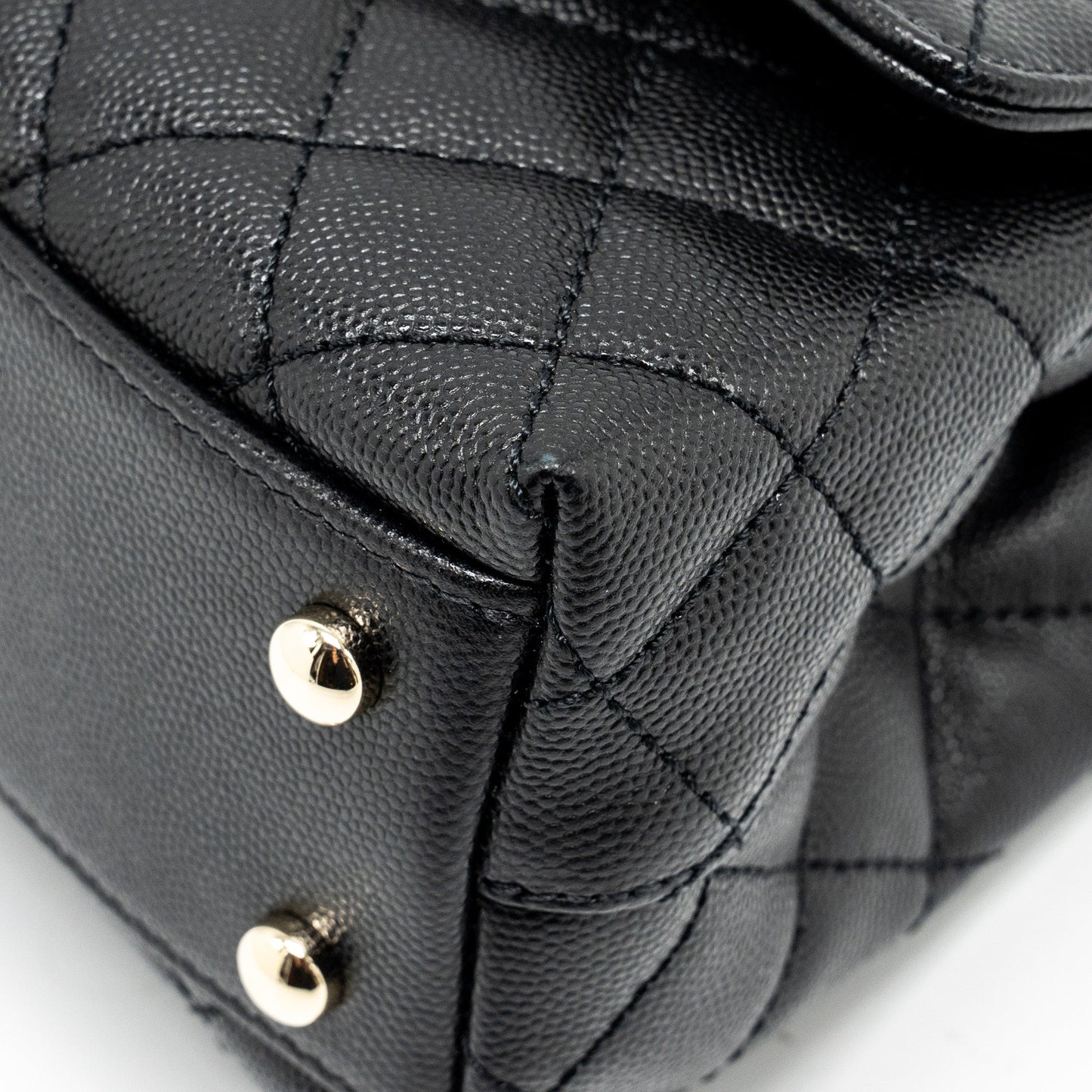 Chanel Small Coco Handle Caviar black LGHW (microchip)