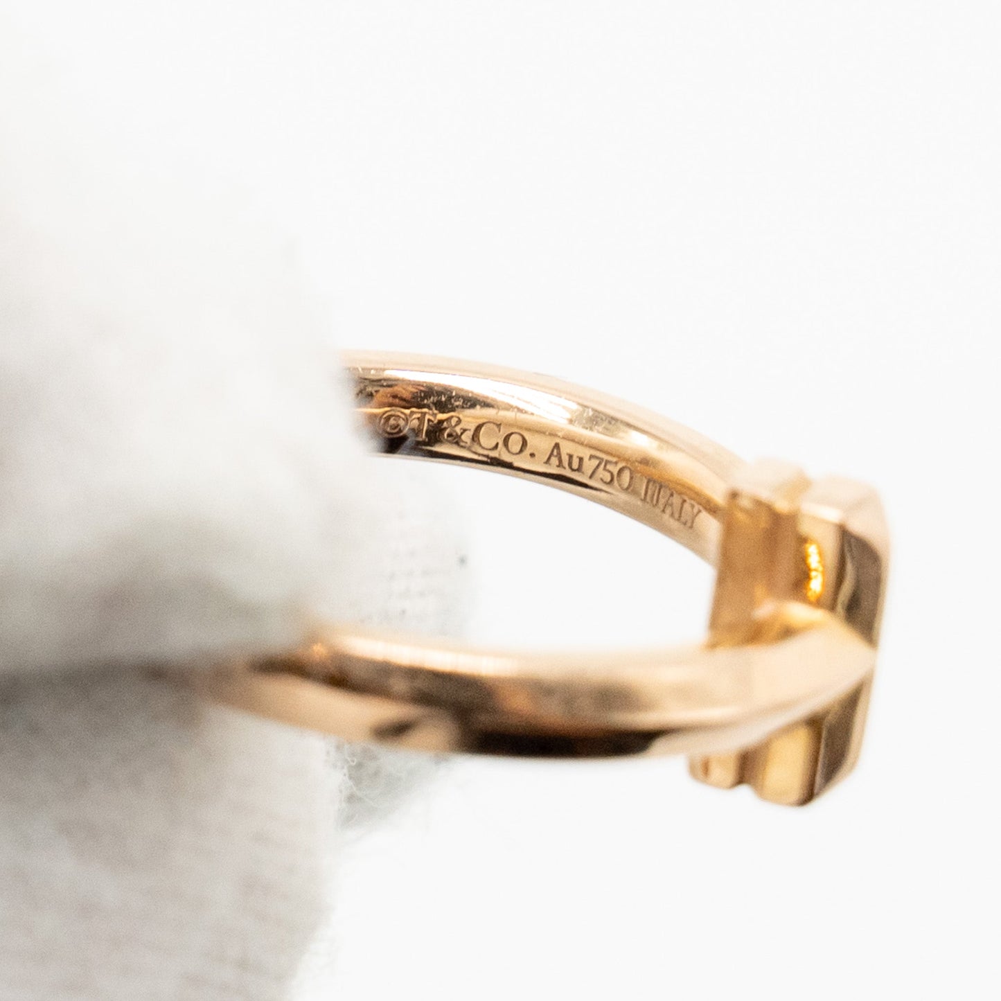 Tiffany Size 4.5 Tiffany T T1 Ring 18K rose gold with diamonds