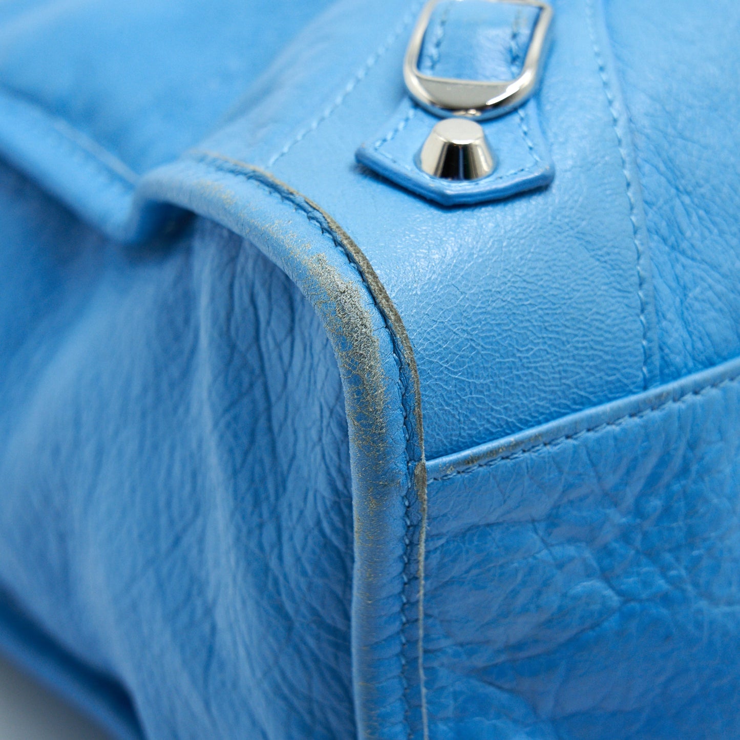 BALENCIAGA CITY BAG IN BLUE WITH SHW