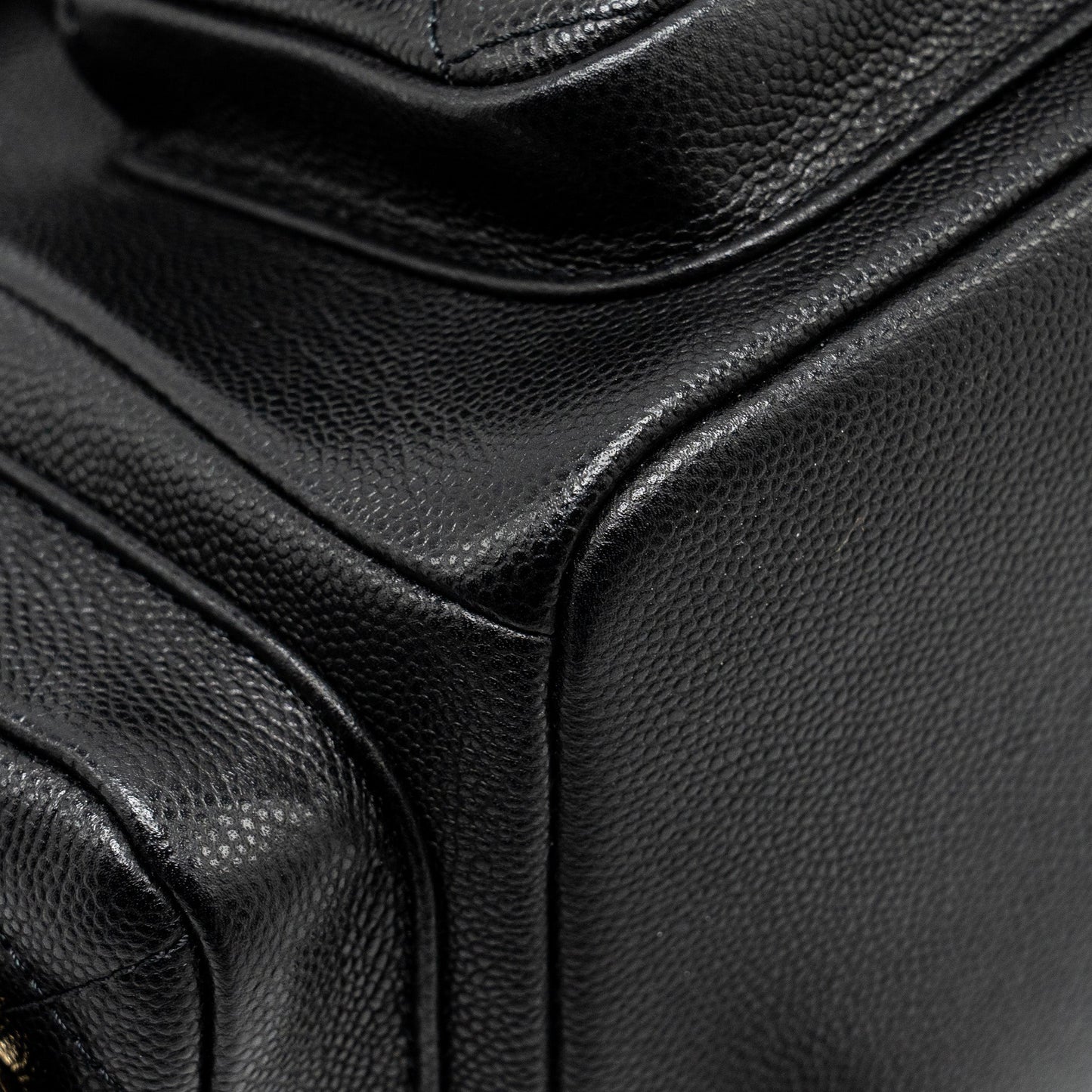 Chanel Triple Pocket Backpack Caviar Black LGHW (Microchip)