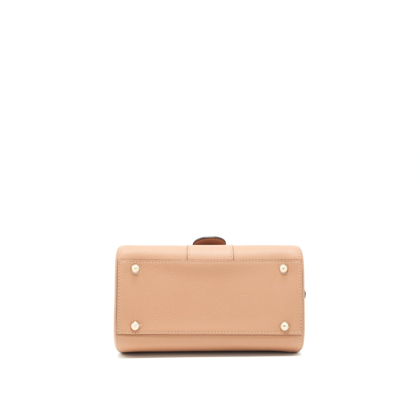 Delvaux Mini Brilliant Bag Grained Calfskin Beige GHW