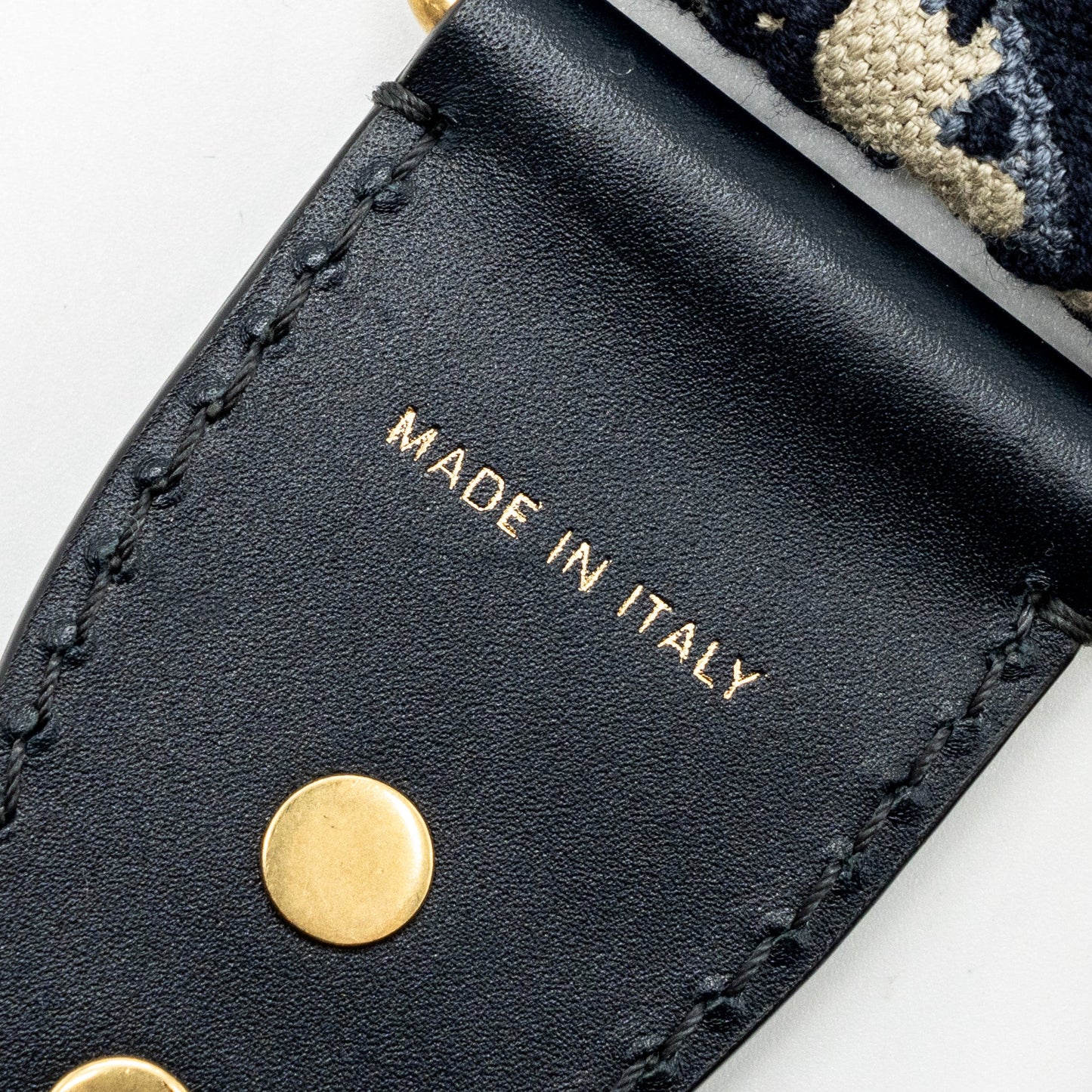 Dior Wide Shoulder Strap Blue Dior Oblique Jacquard GHW