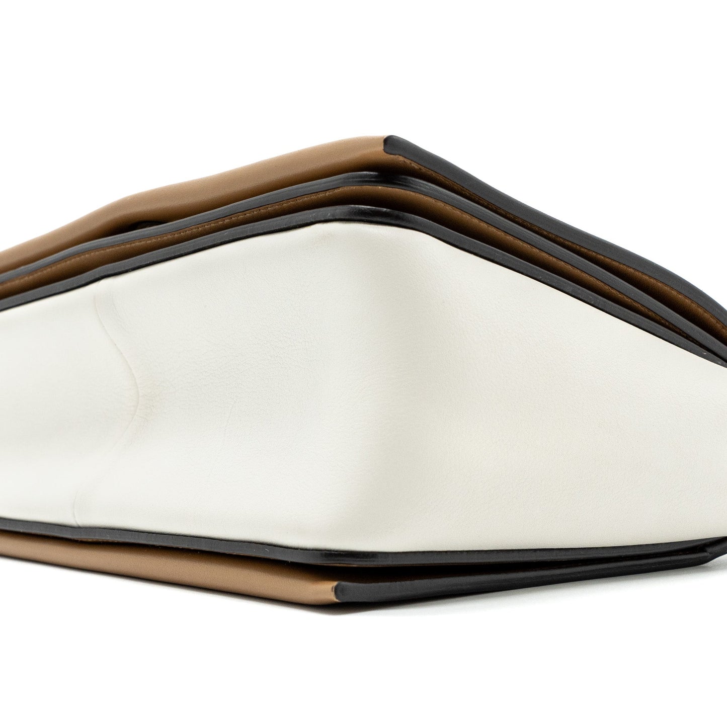 Celine Frame Bag Calfskin White/Brown GHW
