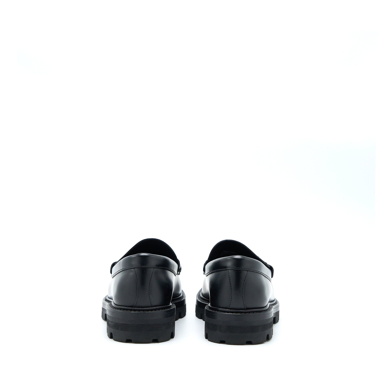 Celine Size 38 Triomphe Chunky Loafer Calfskin Black GHW