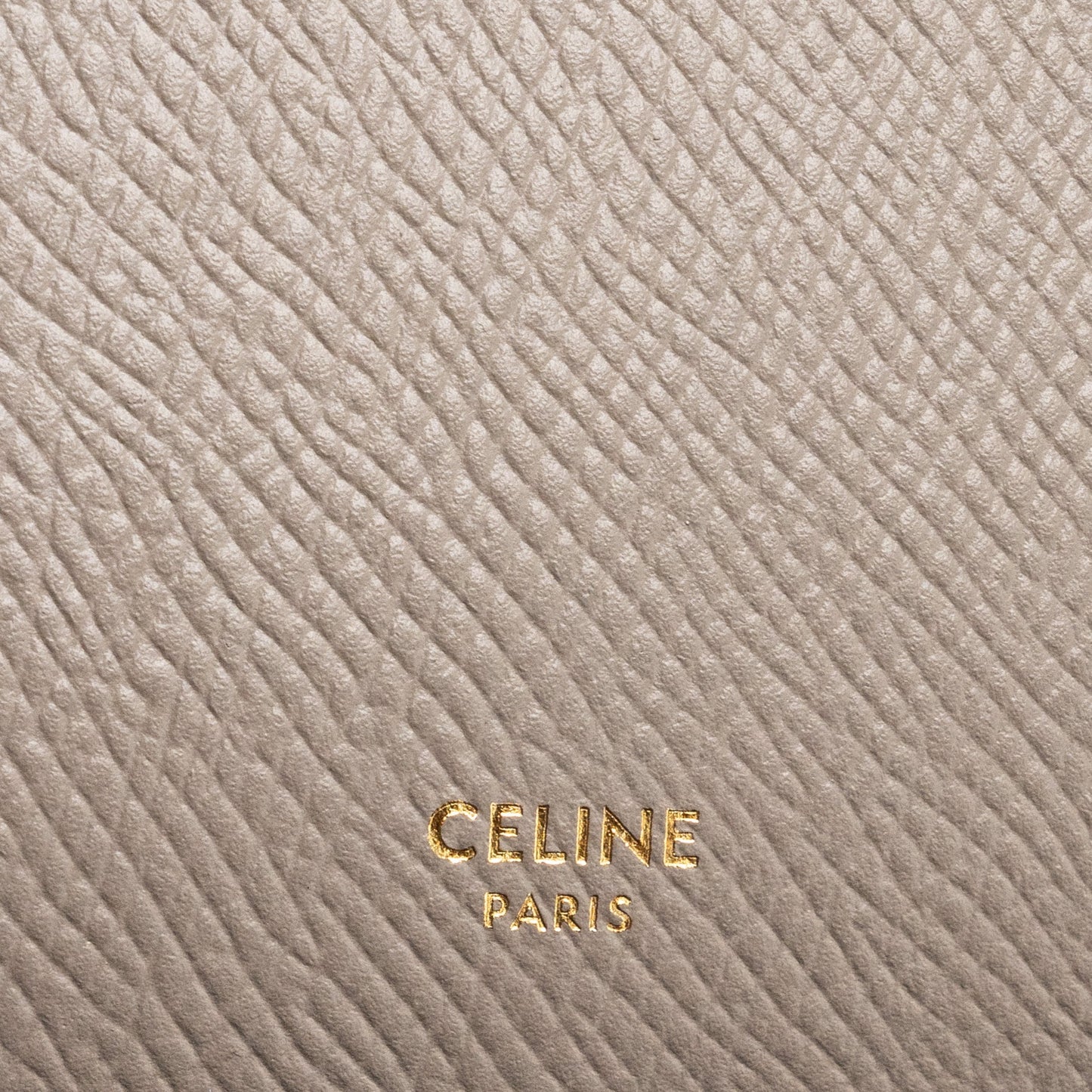 Celine Zipped Purse with removable card holder calfskin / lambskin grey / light blue GHW