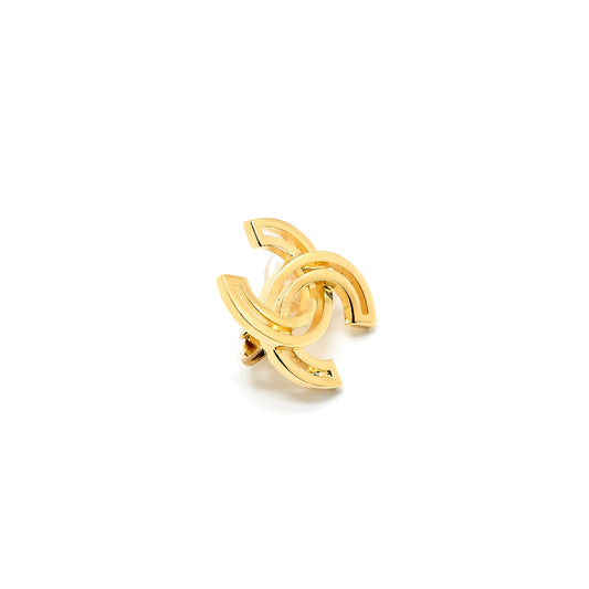 Chanel CC Logo Ear Clip Gold Tone