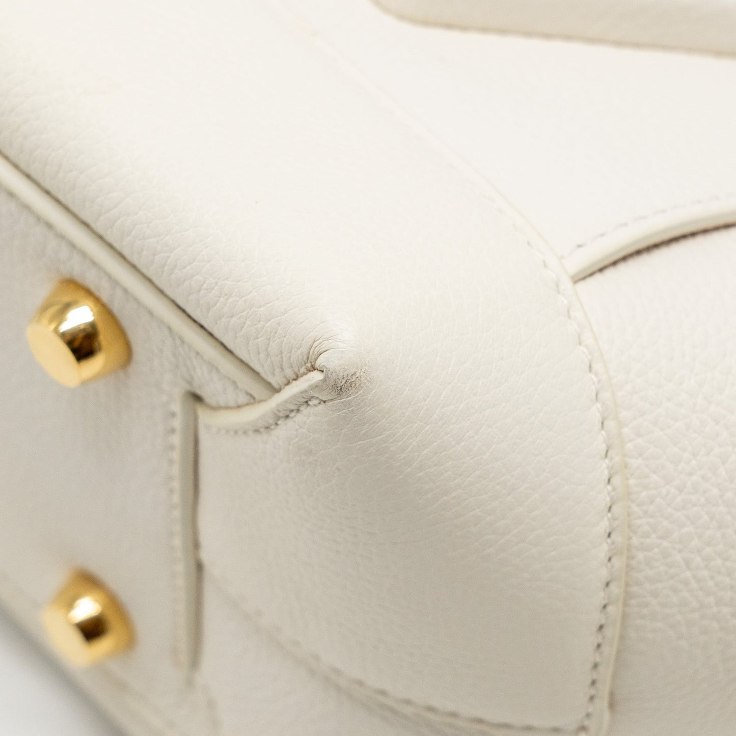 Bottega veneta large Arco tote bag grained calfskin white GHW