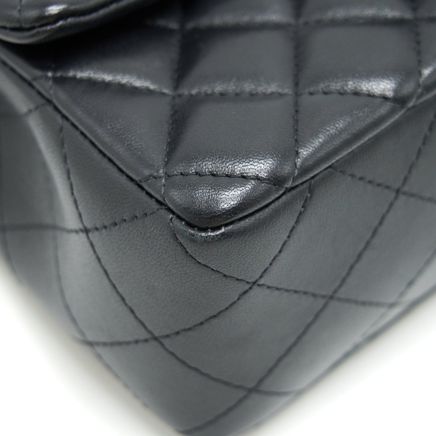 CHANEL LAMBSKIN RECTANGULAR MINI FLAP BAG IN BLACK SHW