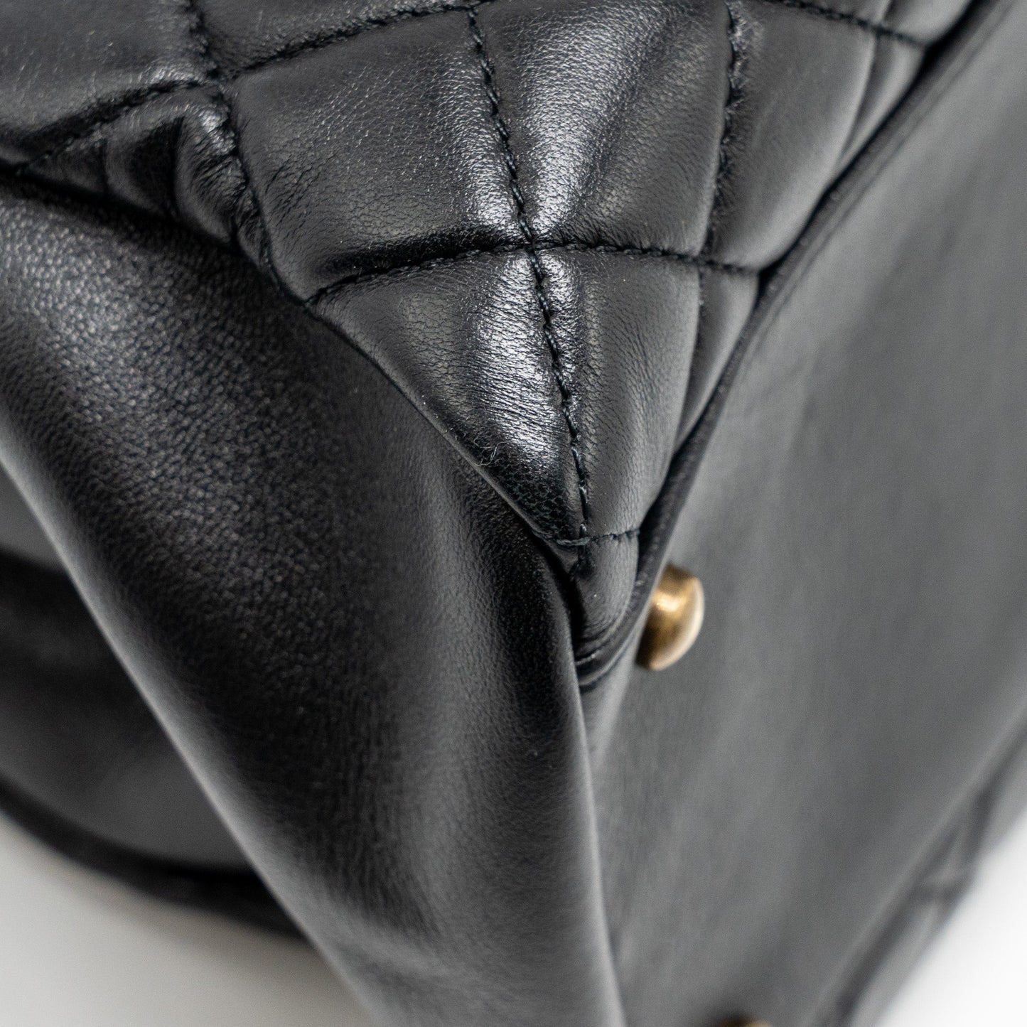 Chanel Just Mademoiselle Bowling Bag Lambskin Black GHW
