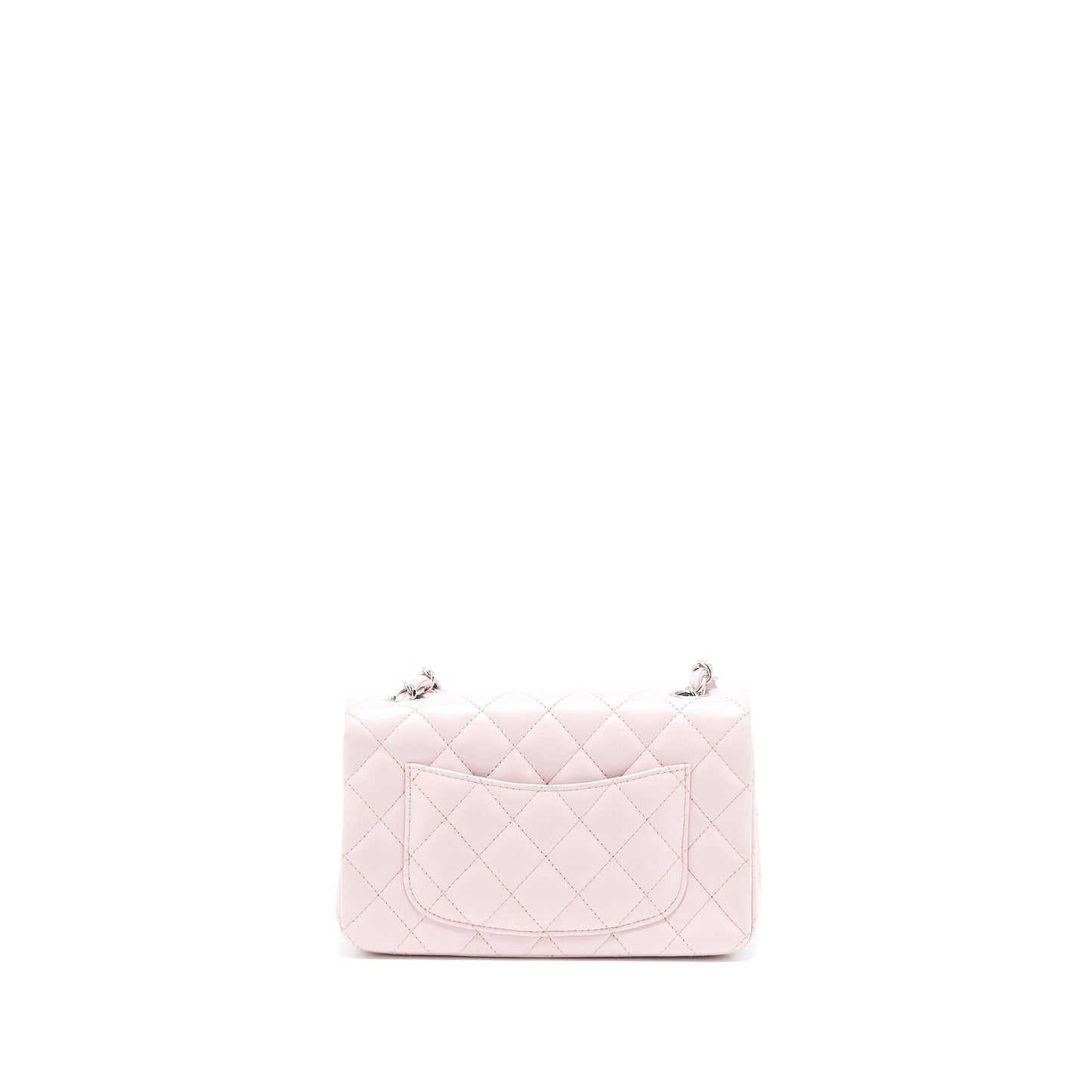 Chanel Mini Rectangular Flap Bag Lambskin Light Pink SHW