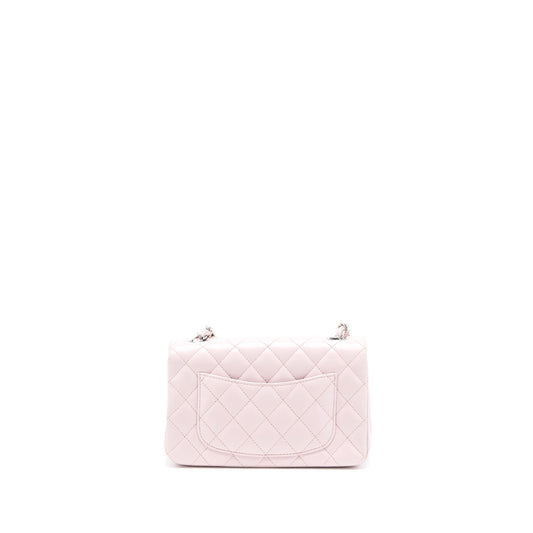 Chanel Mini Rectangular Flap Bag Lambskin Light Pink SHW