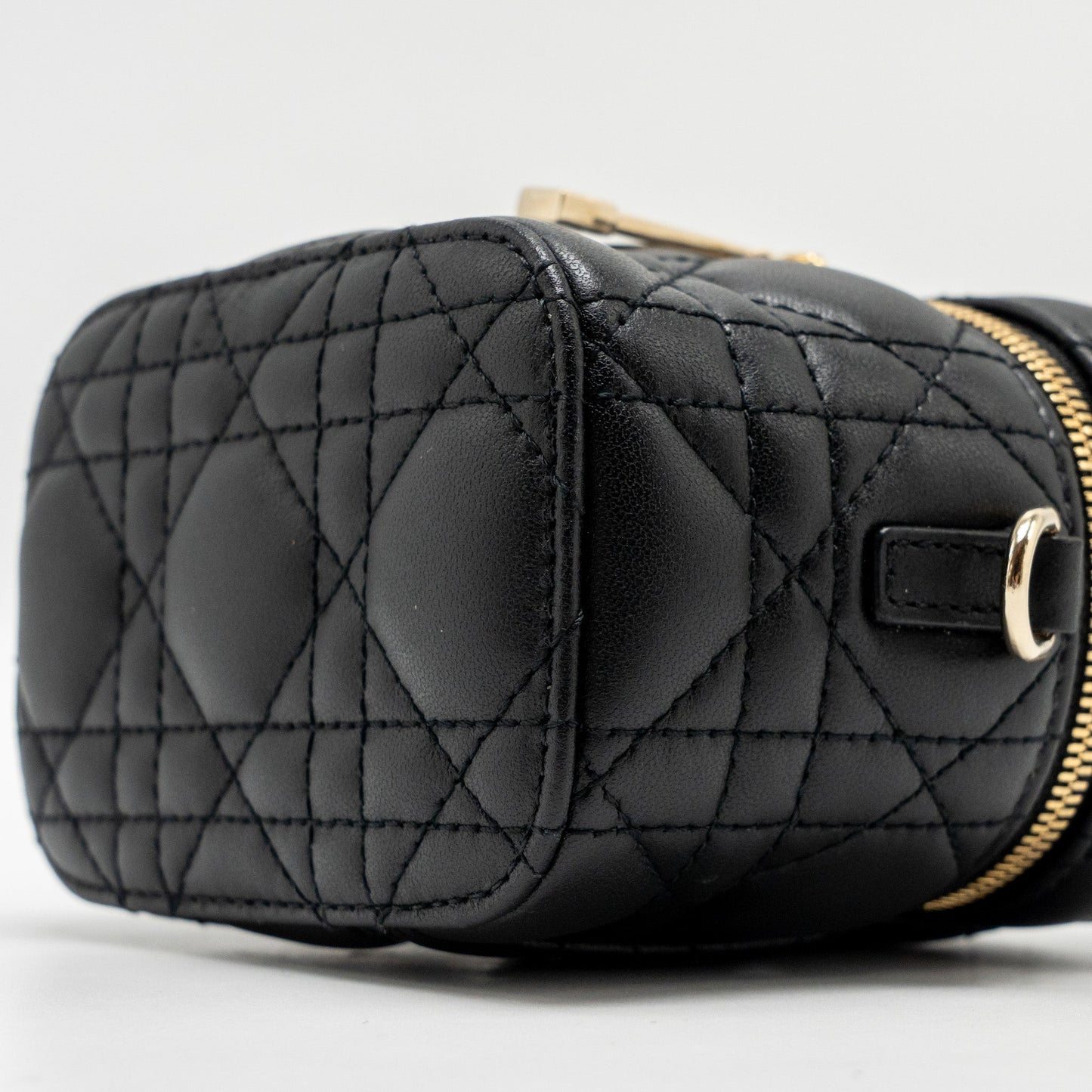 Dior Micro Lady Dior Vanity Case Bag Cannage Lambskin Black LGHW