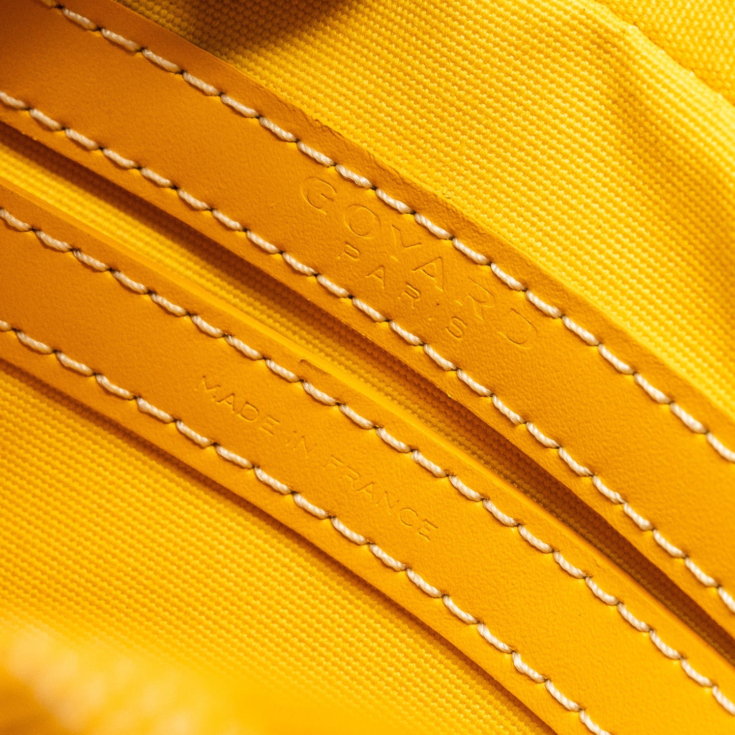 Goyard Cap Vert PM Crossbody Bag Goyardine Canvas Yellow SHW