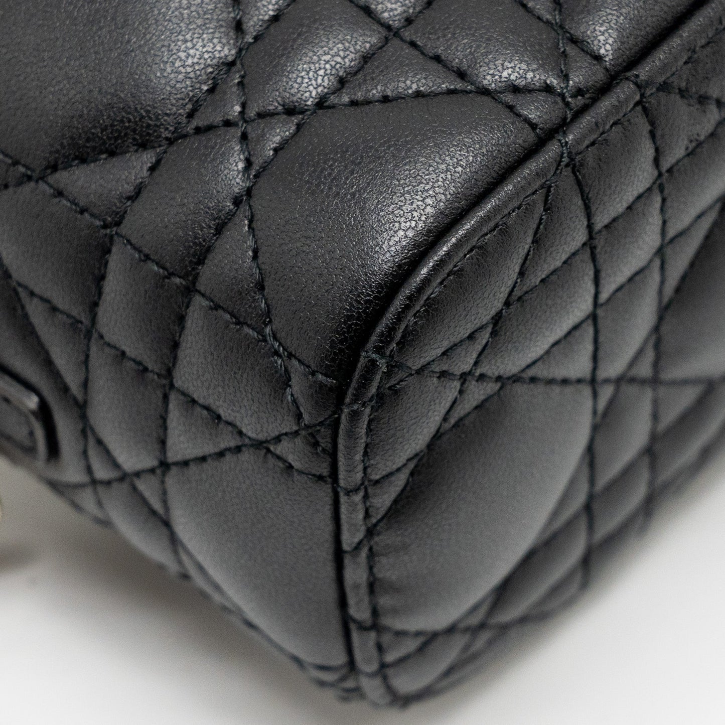 Dior Micro Lady Dior Vanity Case Bag Cannage Lambskin Black LGHW
