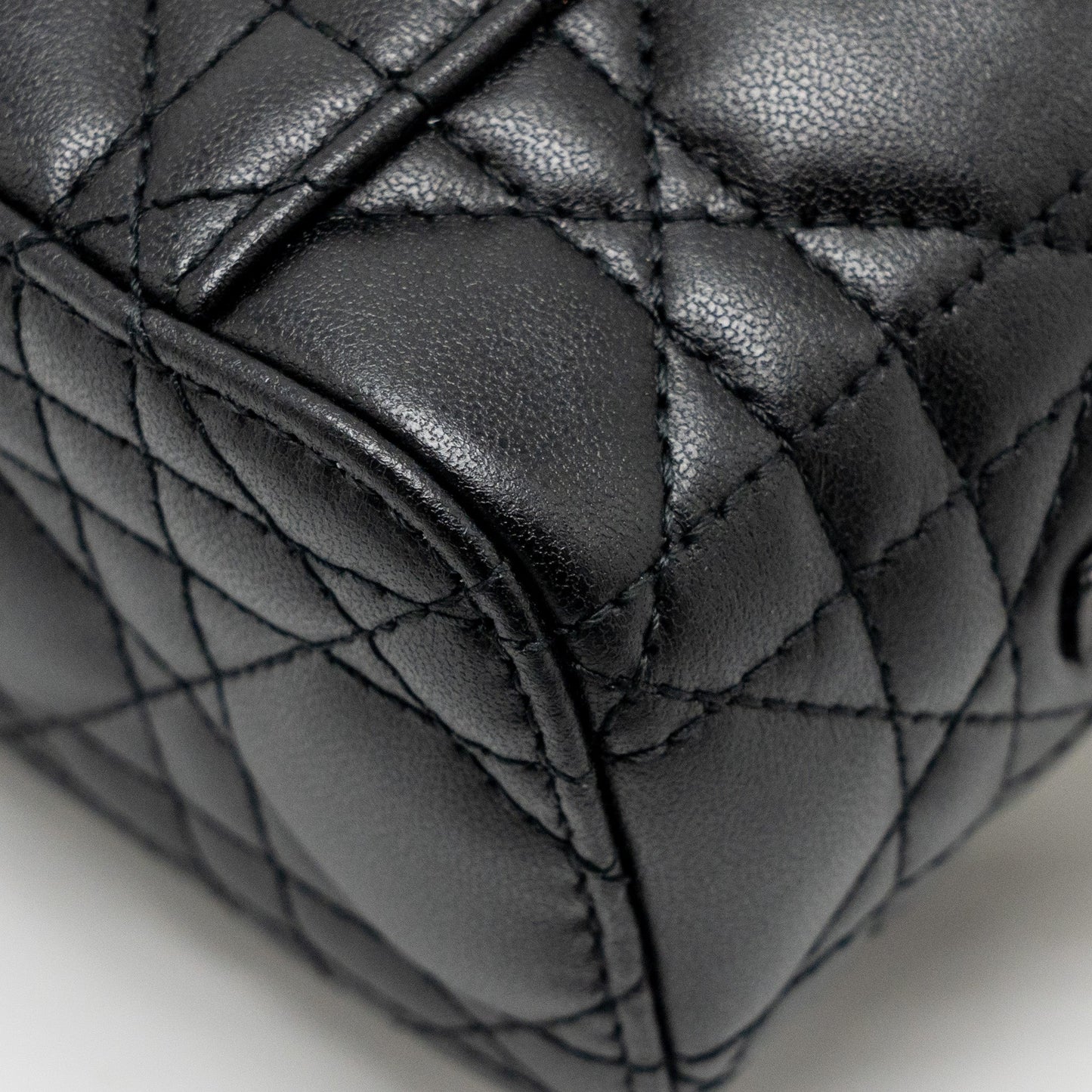 Dior Micro Lady Dior Vanity Case Bag Cannage Lambskin Black LGHW