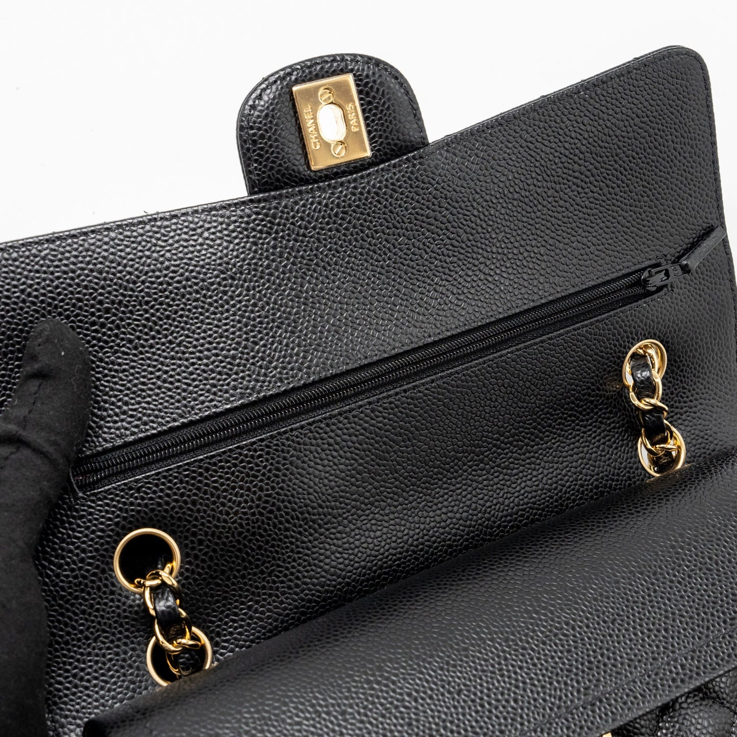 Chanel Medium Classic Double Flap bag Caviar black GHW