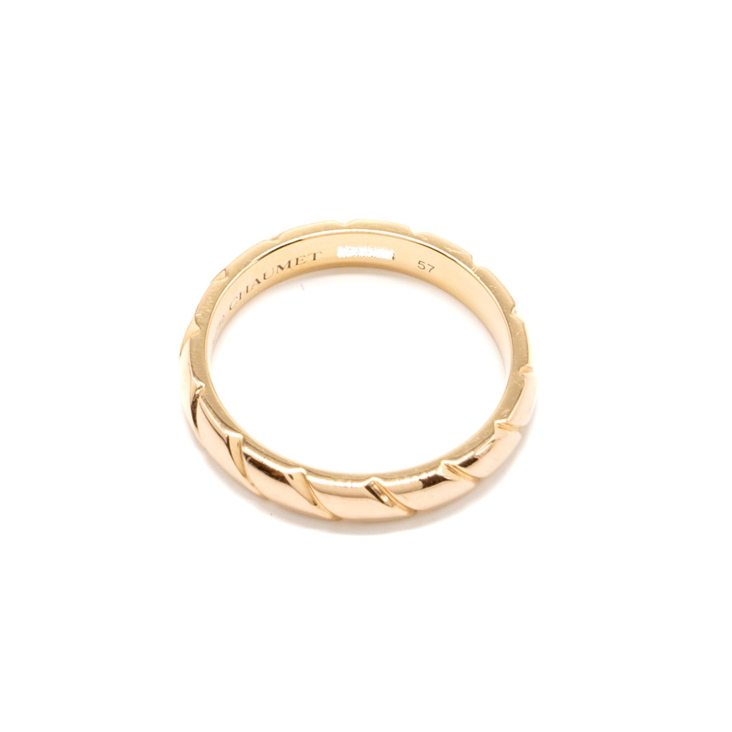 Chaumet Size 57 Wedding Band Torsade 3.5mm Rose Gold