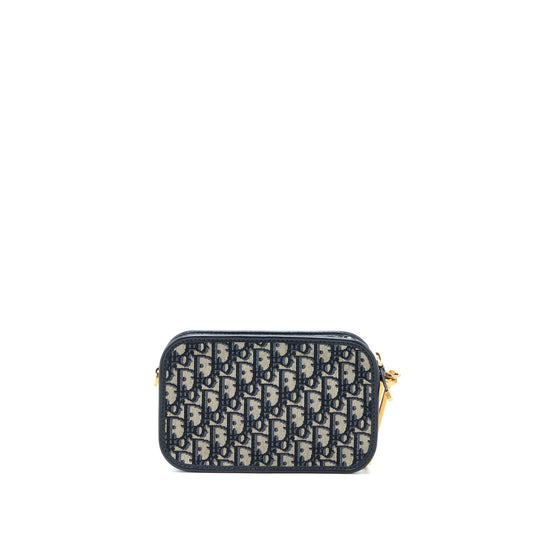 Dior Diorquake Pouch Blue Oblique Canvas With An Extra Strap
