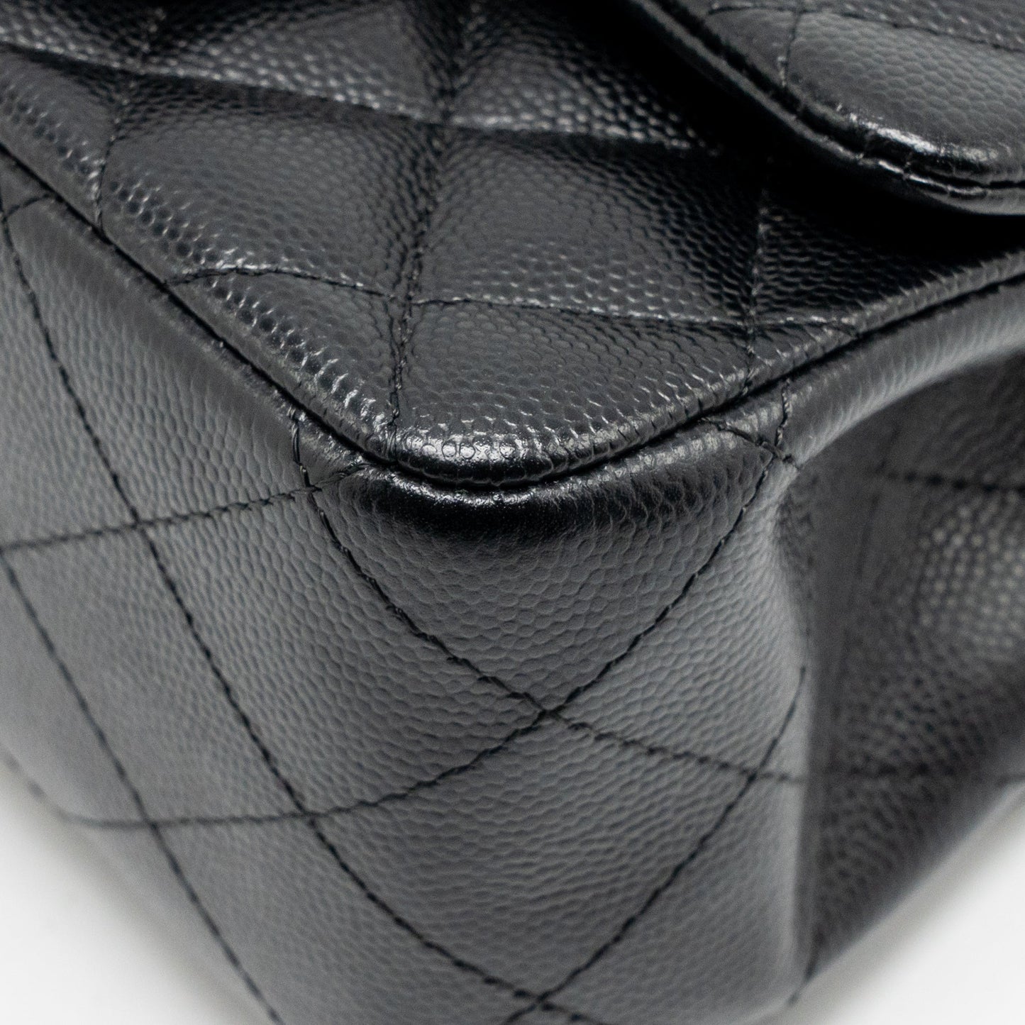 Chanel Mini Square Flap Bag Caviar Black LGHW
