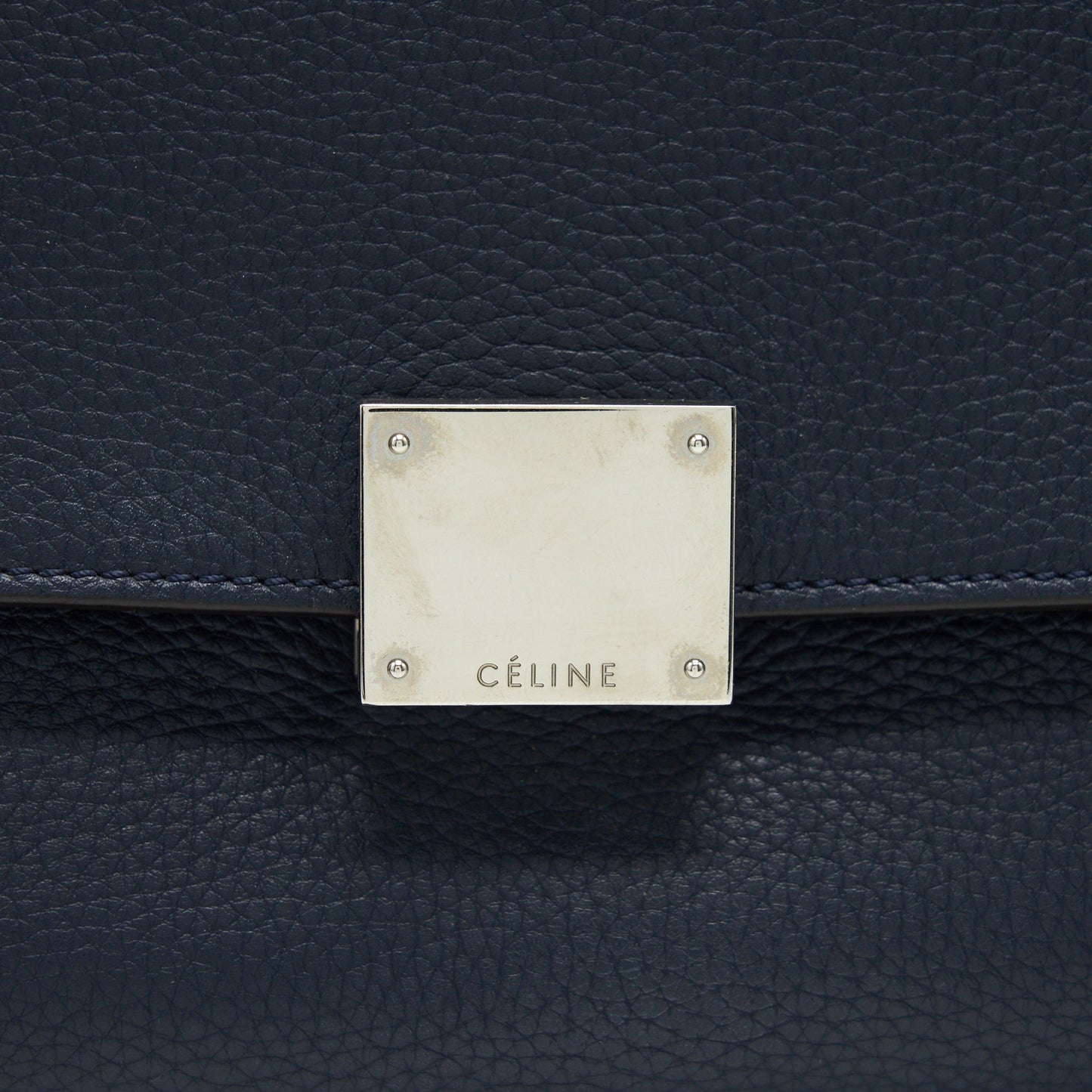 Celine Trapeze Bag Navy with SHW