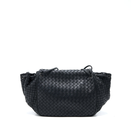 Bottega Veneta Intrecciato Flap Bag Black