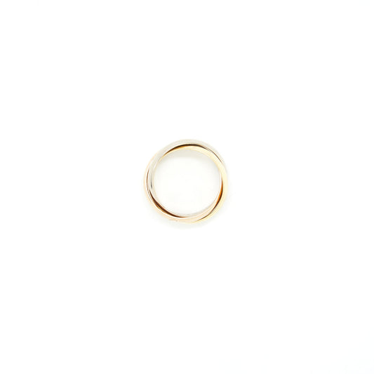 CARTIER SIZE 52 TRINITY CLASSIQUE RING WITH WHITE GOLD, YELLOW GOLD, ROSE GOLD