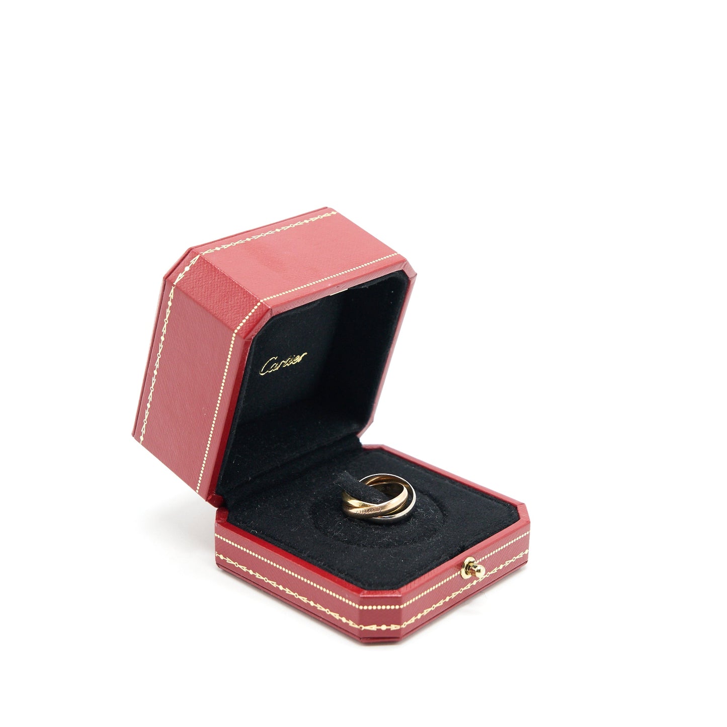CARTIER SIZE 52 TRINITY CLASSIQUE RING WITH WHITE GOLD, YELLOW GOLD, ROSE GOLD