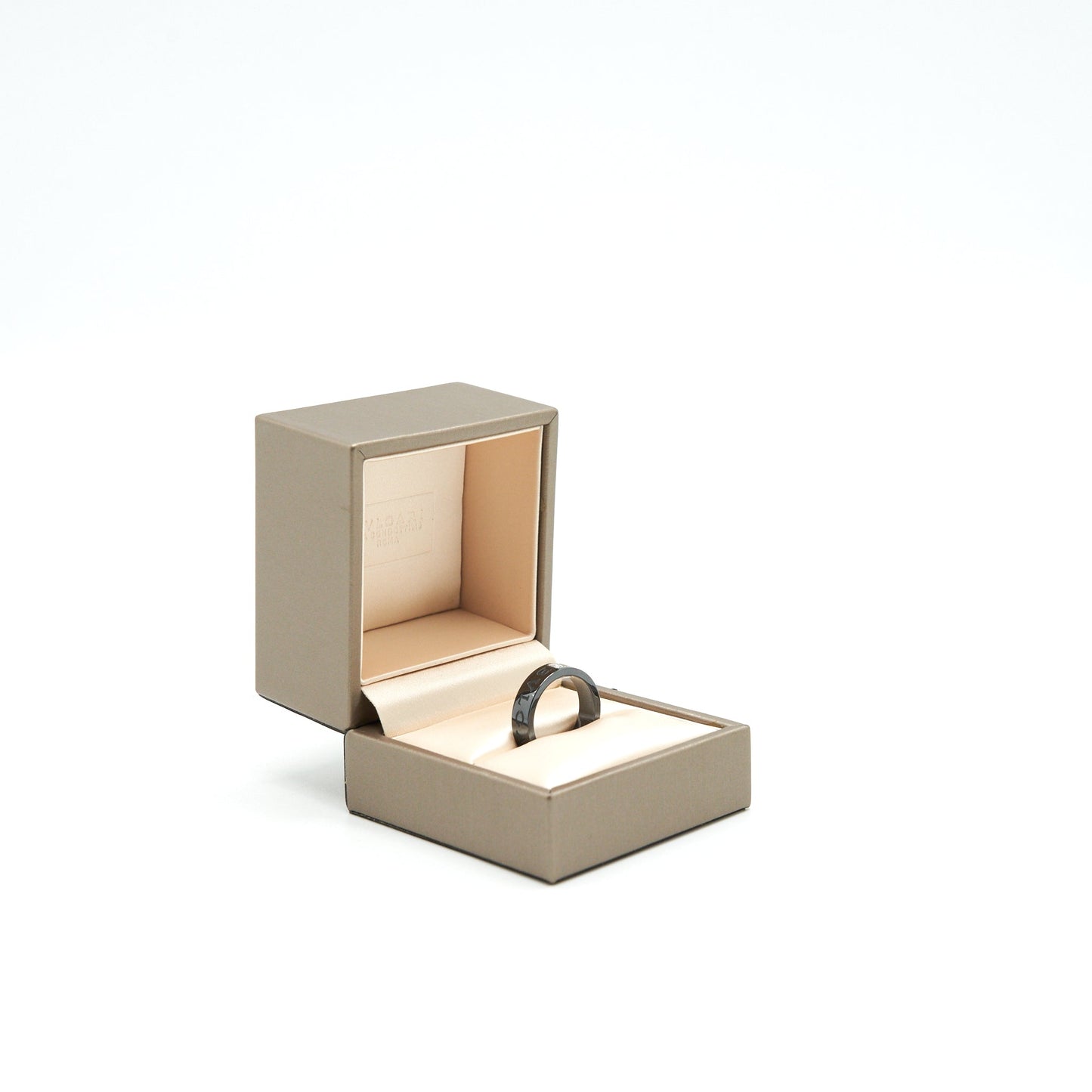 BVLGARI SIZE 55 ESSENTIAL RING WITH ONE DIAMOND
