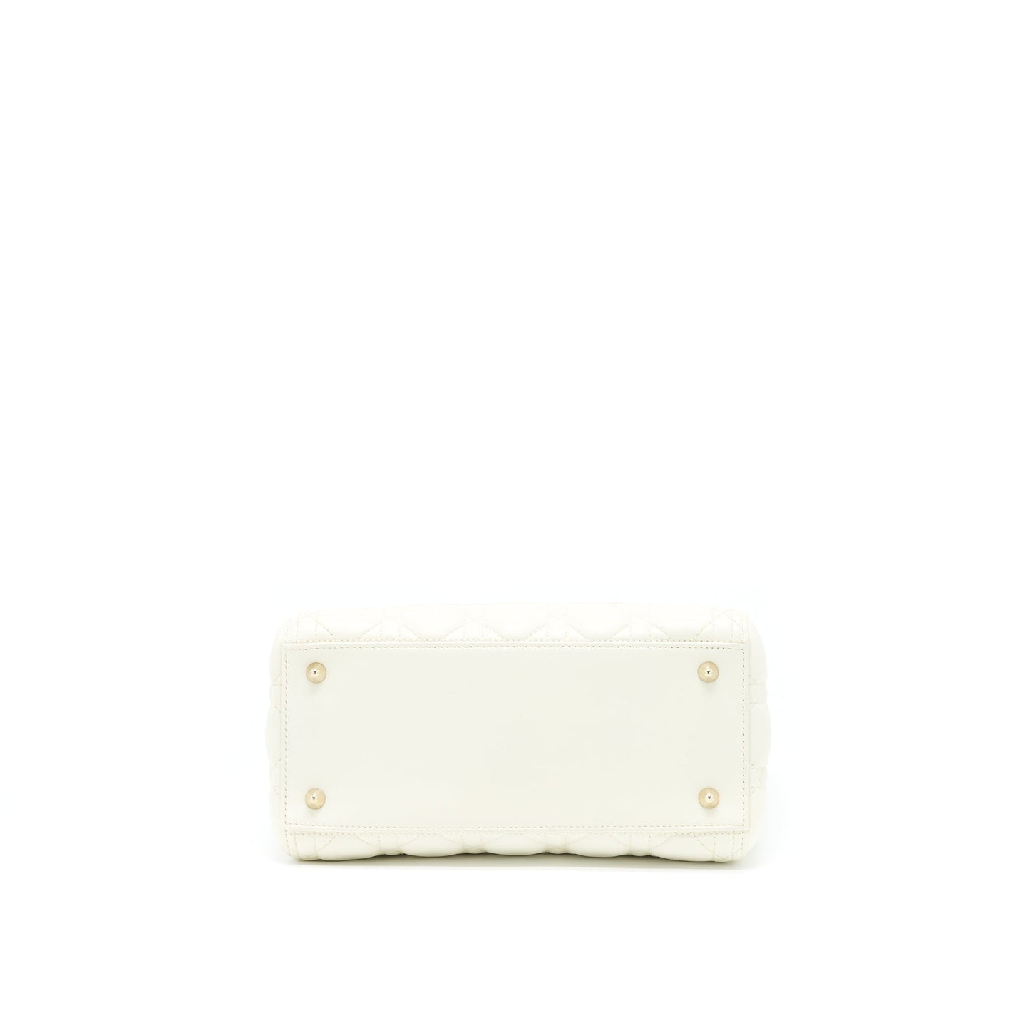 Dior Medium Lady Dior Bag Lambskin White LGHW
