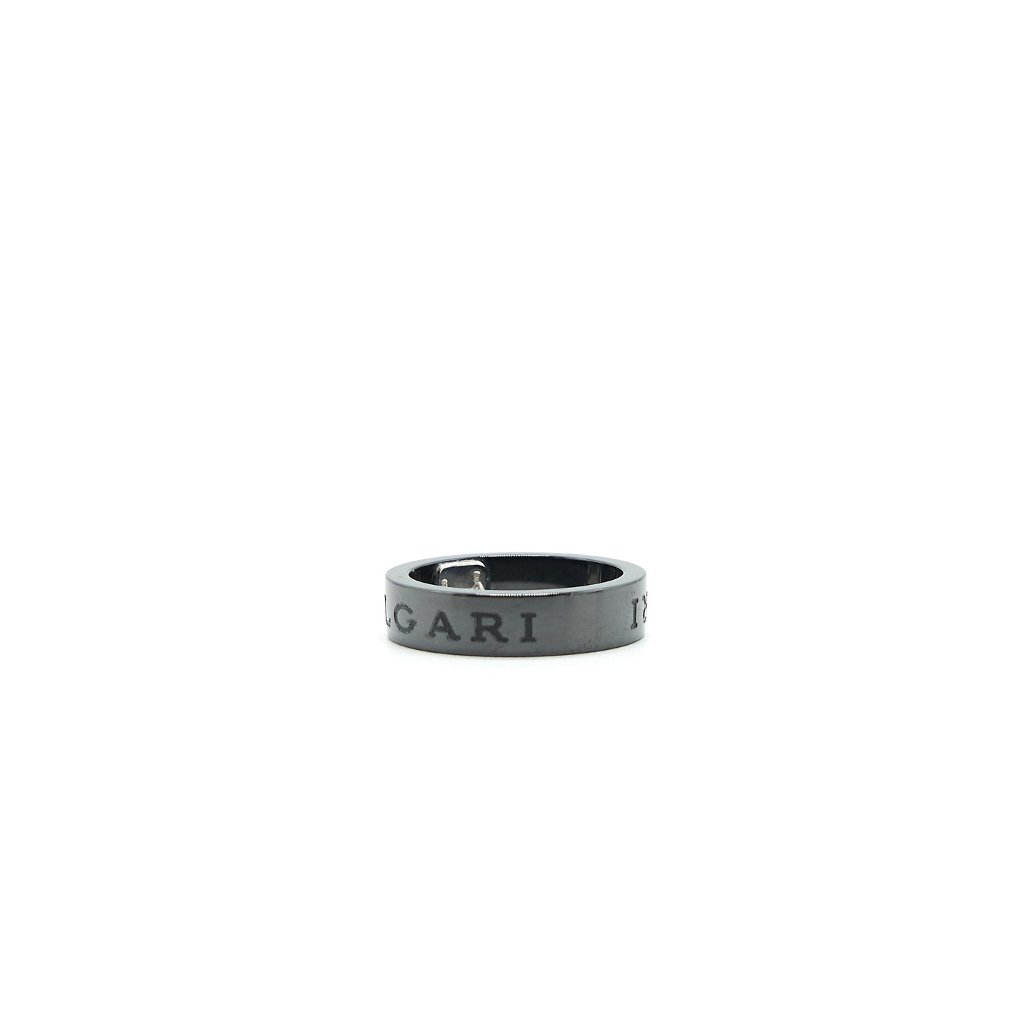BVLGARI SIZE 55 ESSENTIAL RING WITH ONE DIAMOND
