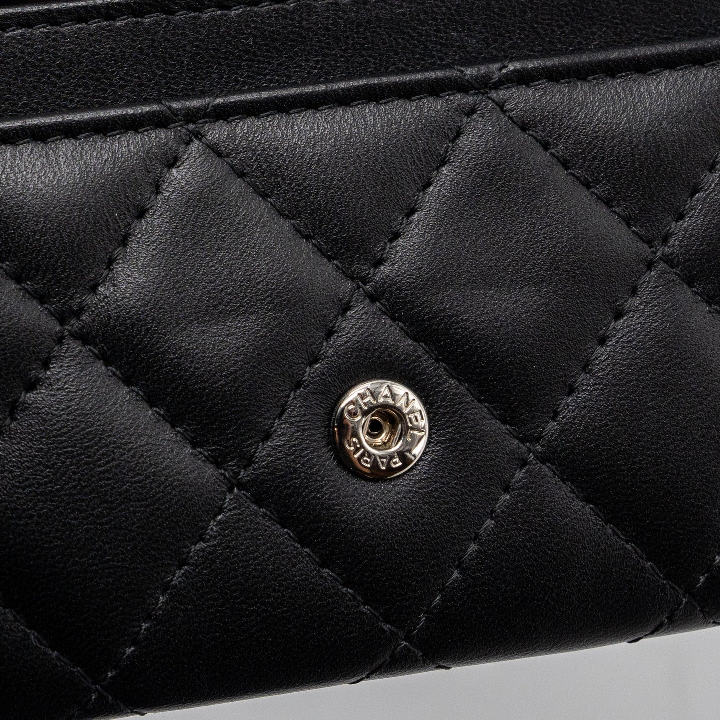 Chanel Classic flap card holder lambskin Black SHW