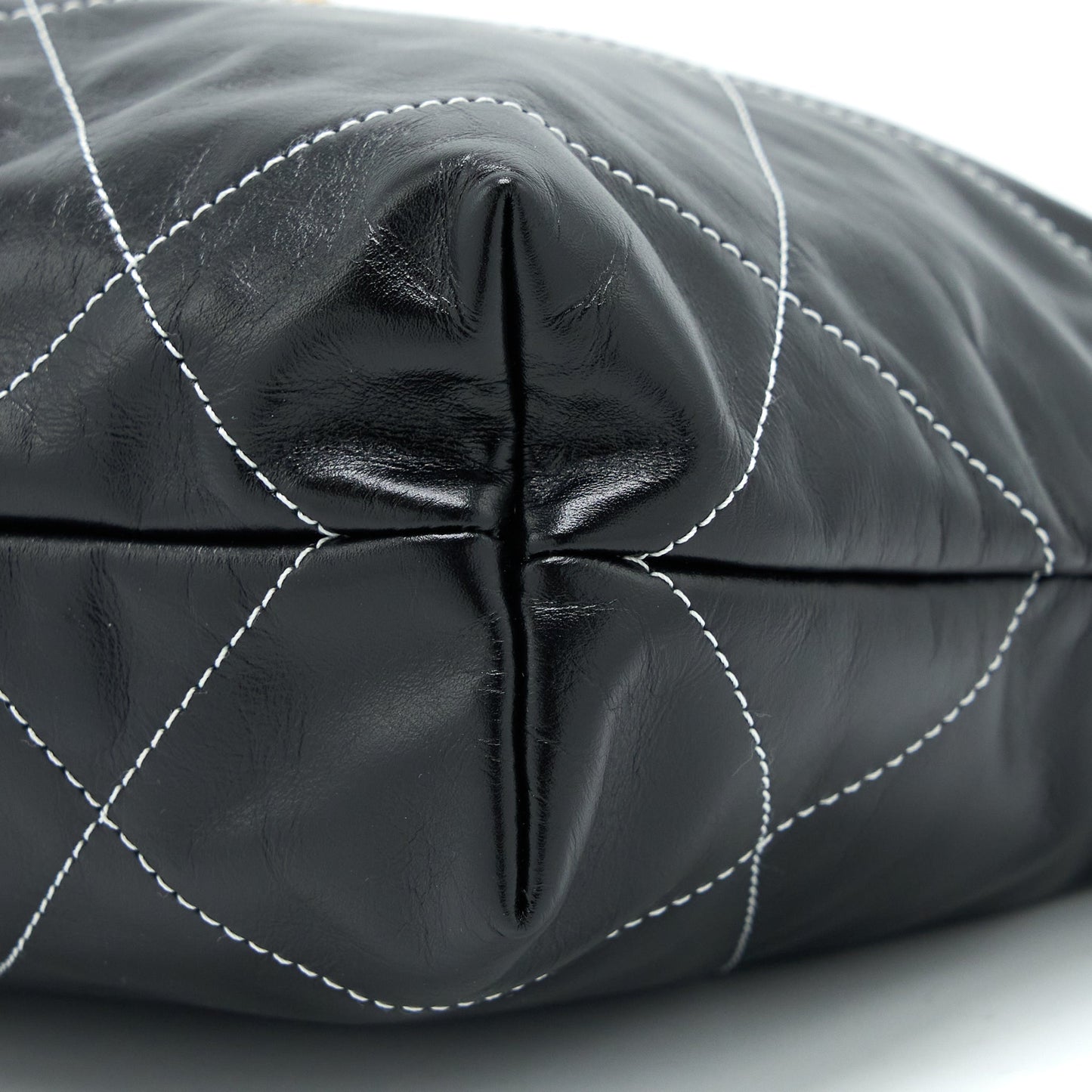 Chanel Small 22 Bag Shiny Calfskin Black GHW (Microchip)