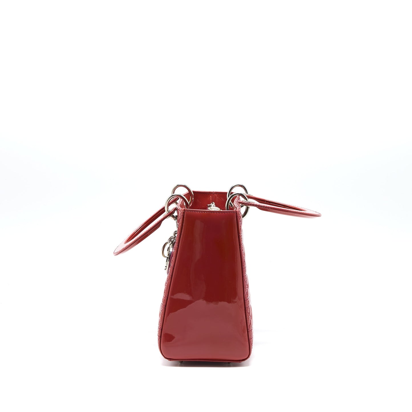 Dior Medium Lady Dior Patent Orange SHW