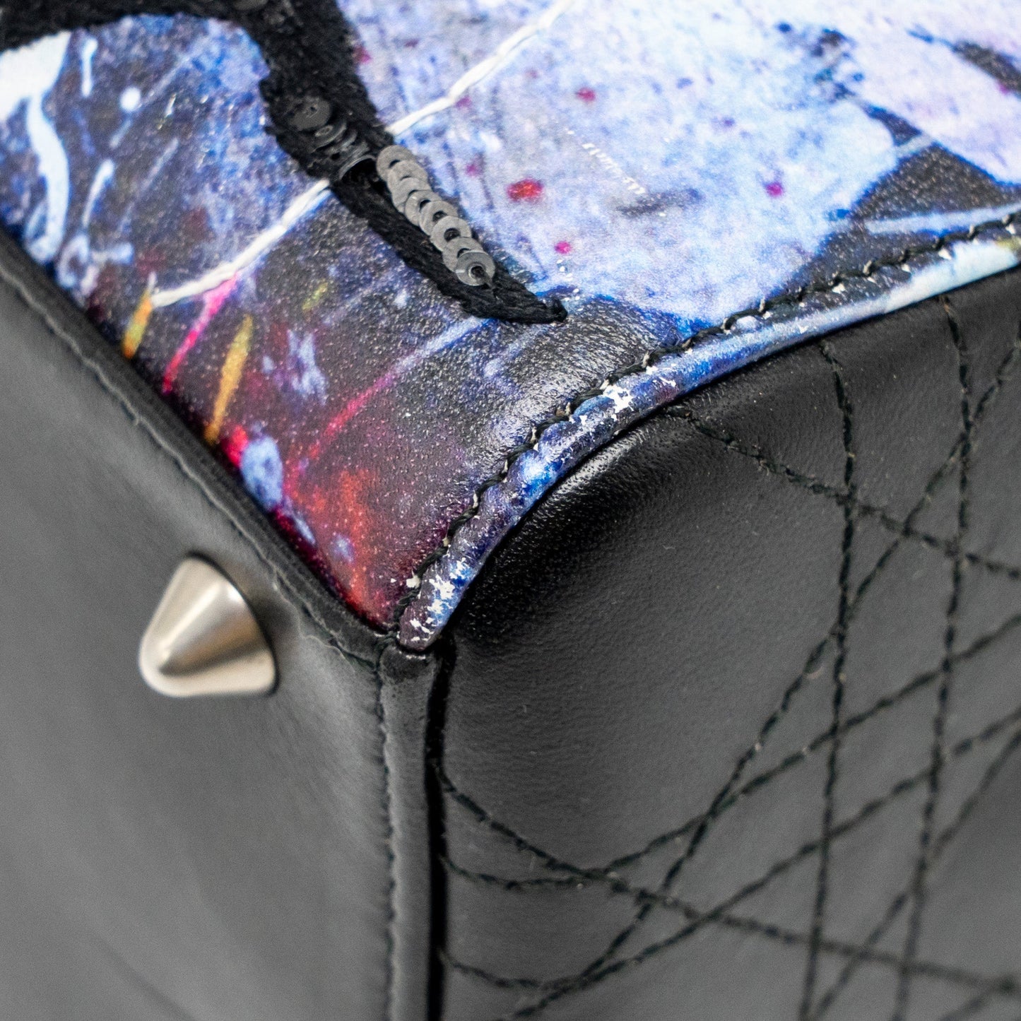 Dior Medium Lady Dior Art Bag Betty Mariani Limited Edition Leather Multicolour SHW