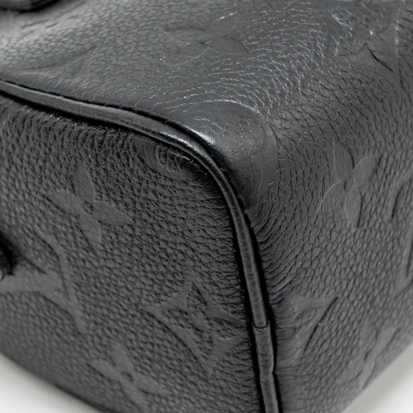Louis Vuitton Nano Speedy Monogram Empreinte leather black GHW