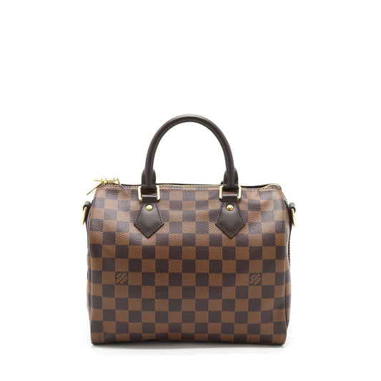 Louis Vuitton Speedy Bandouliere 25 Damier Ebene Canvas GHW