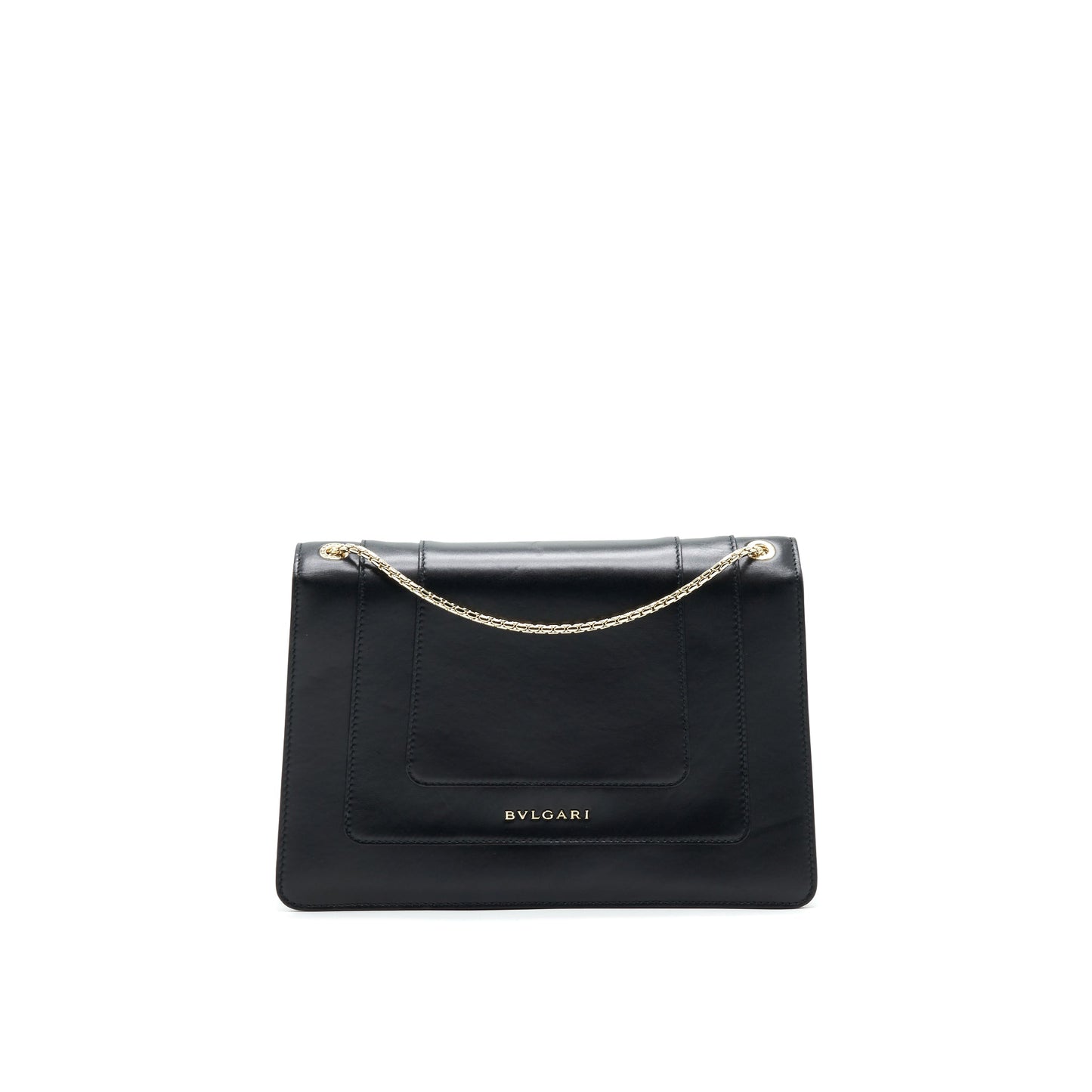 BVLGARI SERPENTI FOREVER SHOULDER BAG IN DARK BEIGE AND BLACK