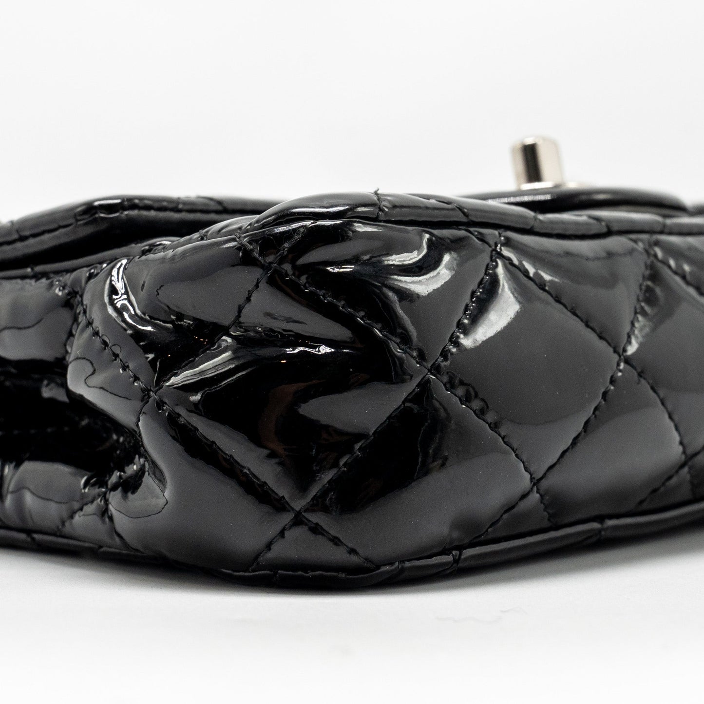 Chanel CC Mini Flap Bag Patent Black SHW