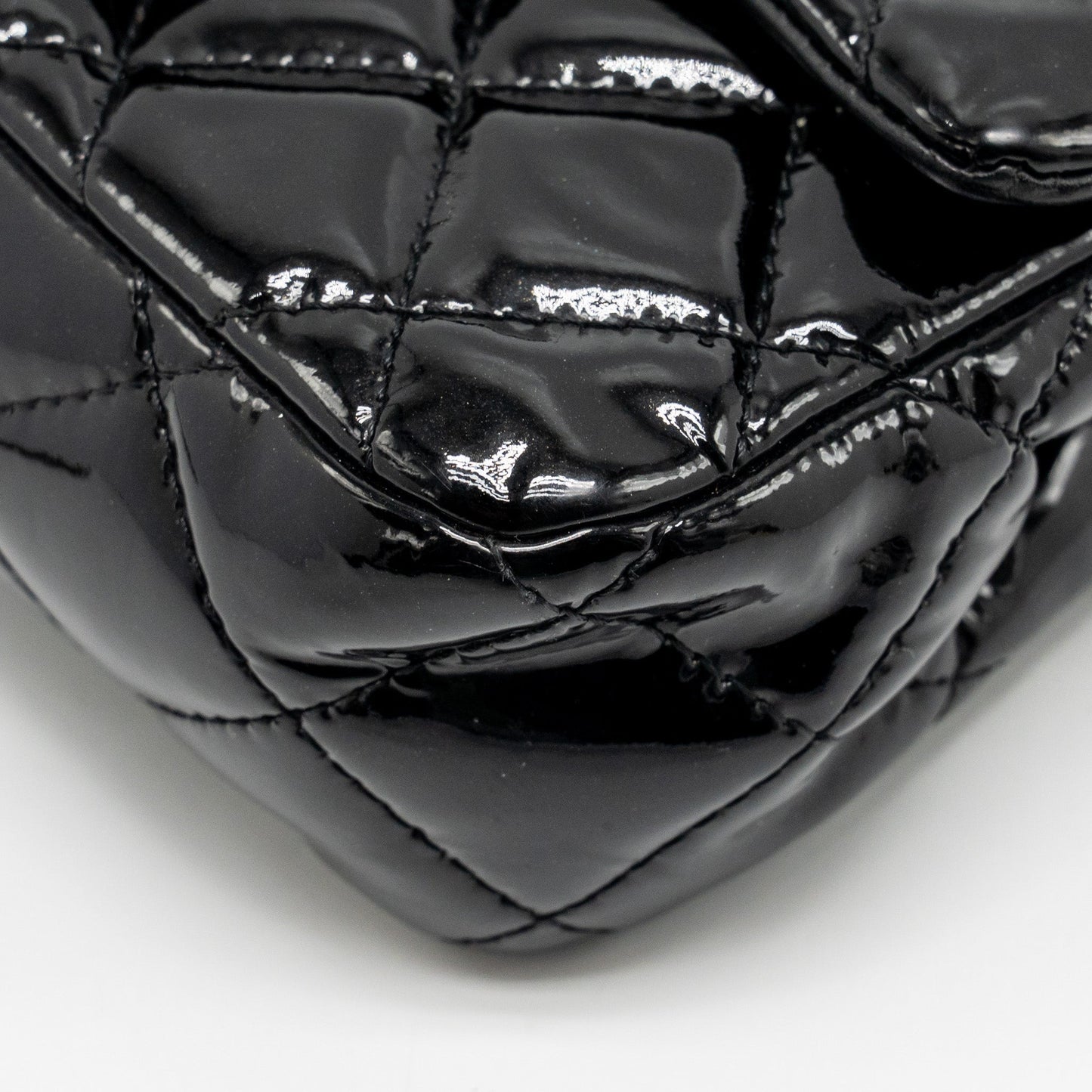 Chanel CC Mini Flap Bag Patent Black SHW