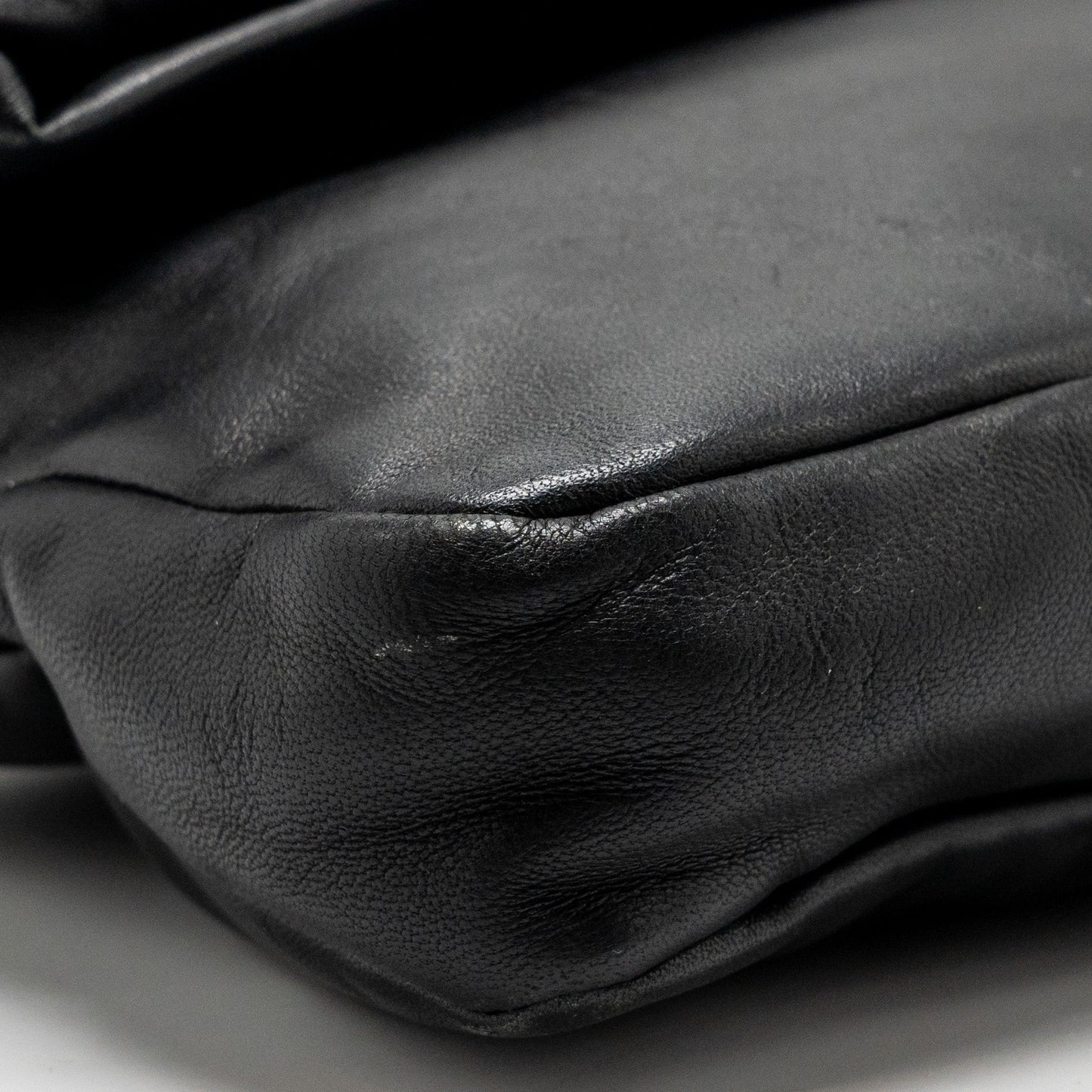 Miu miu large flap shoulder bag lambskin black SHW