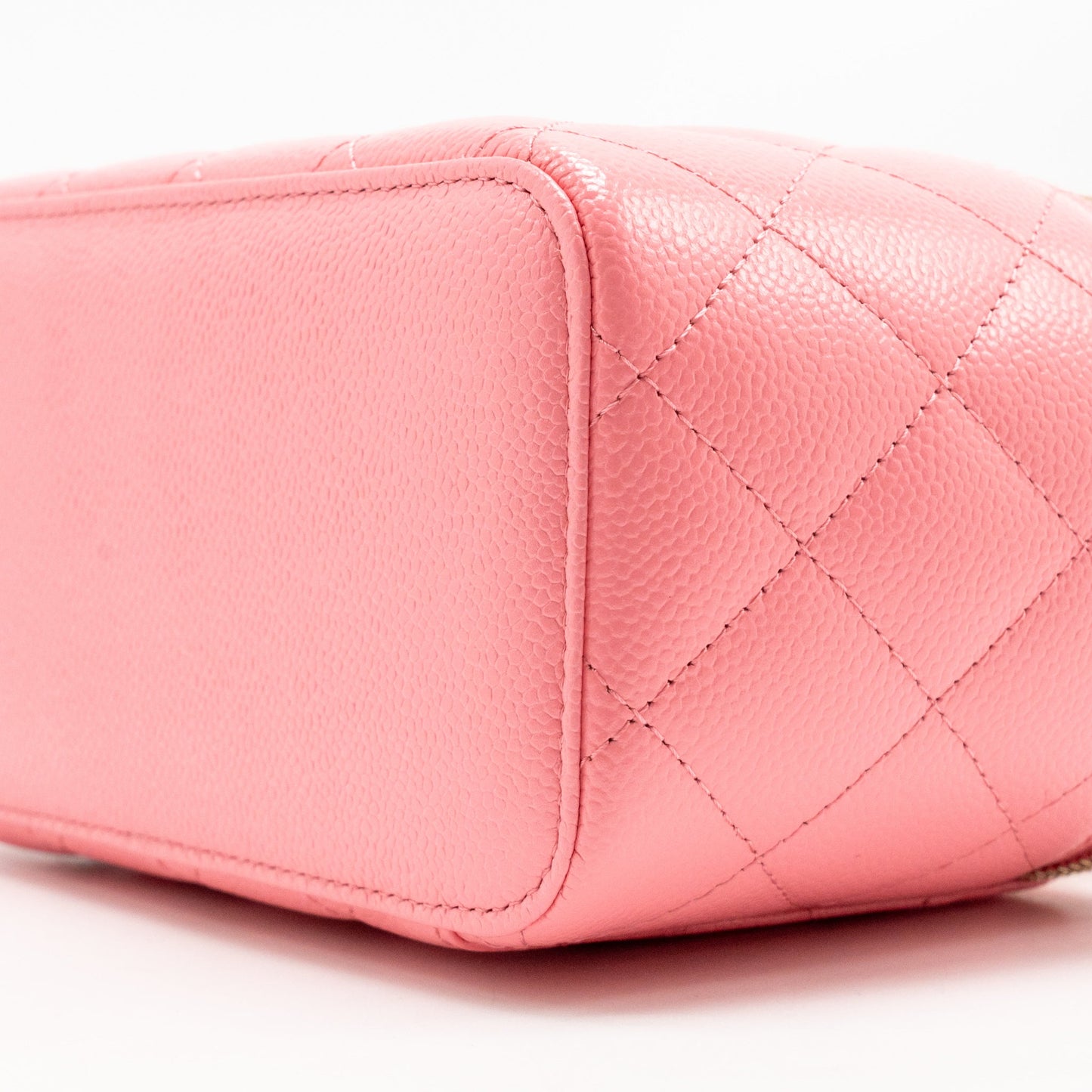 Chanel Letter Top Handle Long Vanity Caviar Pink GHW